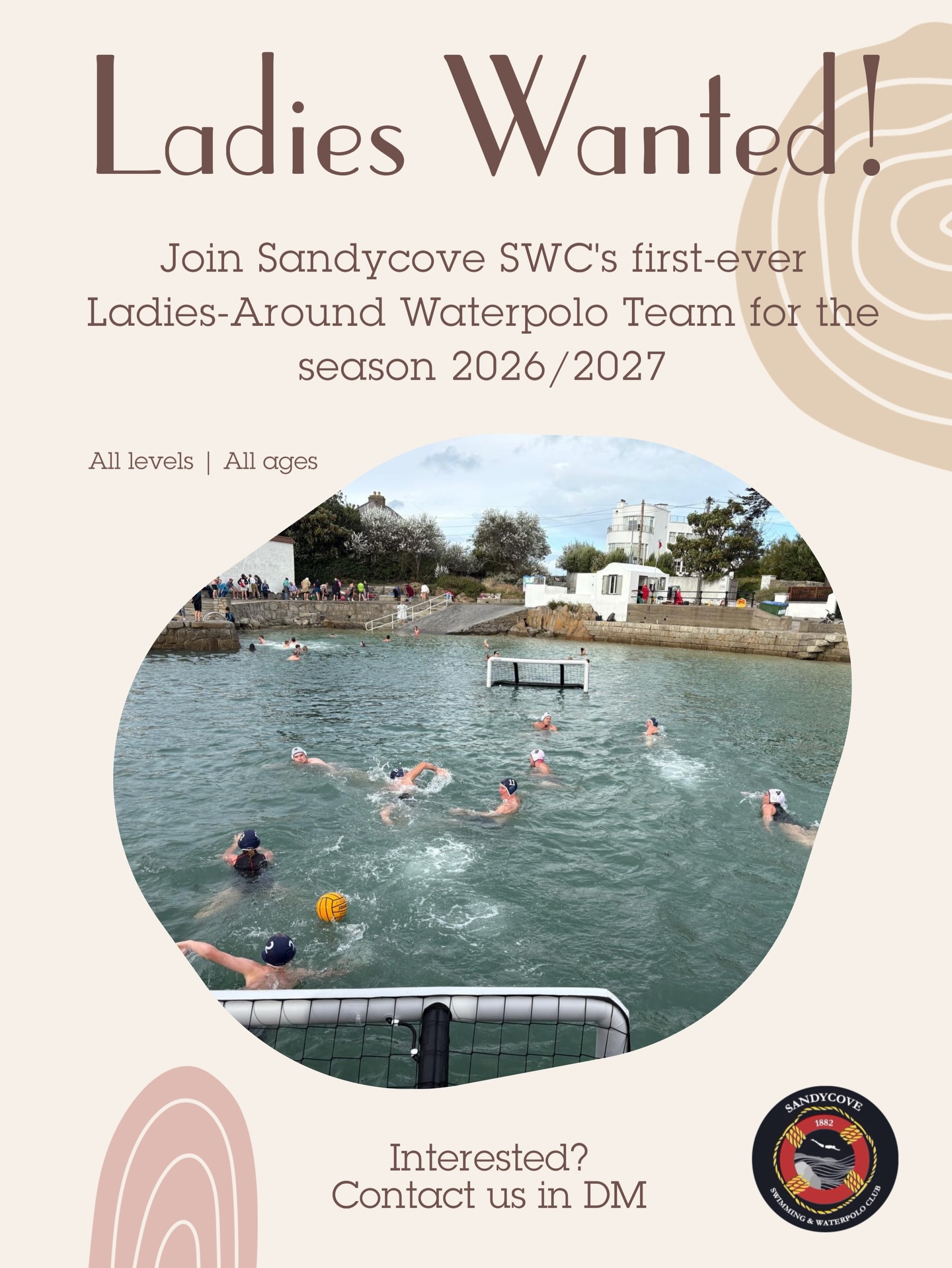 We’re welcoming new members to join the very first Sandycove Ladies Waterpolo Team for the 2026/2027 season! 🤽♀️
All ages and levels are welcome - no experience needed.
And don’t worry… training is in the pool (despite what the poster might suggest! 😄)
Send us a DM to get involved!