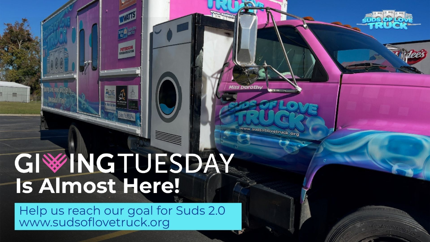 Giving Tuesday is just one week away! ⏰
We’re getting ready to make an even bigger impact with Suds 2.0, and every gift helps us get closer to the goal. 💛
Be part of the story at www.sudsoflovetruck.org
#SudsOfLove #GivingTuesday #HopeAndHygiene #FaithInAction