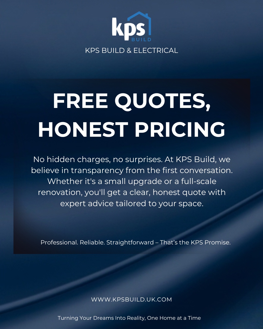 Ever been hit with a surprise cost halfway through a renovation? 😩
At KPS Build, we believe in something refreshingly different — total transparency from day one. Whether you’re dreaming of a full home renovation or a small electrical upgrade, your quote will always be clear, detailed, and 100% honest. No hidden extras. No confusion. Just expert advice, fair pricing, and a promise that what we quote is what you pay. 💡
With over 50 years of combined experience, our team of NICEIC-approved specialists have earned the trust of West Sussex homeowners for our precision, reliability, and straightforward approach. From kitchen refurbishments to full builds, we bring craftsmanship and clarity to every project. 🛠️✨
Your home deserves a builder who’s as transparent as their pricing — because peace of mind starts before the first brick is laid.
💬 Request your Free Quotation today and discover why locals choose KPS Build for quality you can count on.
Save this post if you’re planning a renovation — and tag someone who’s tired of unexpected costs! 👇
#KPSBuild #WestSussexBuilders #HomeRenovationUK #TransparentPricing #HonestQuotes #SussexConstruction #LocalBuilder #TrustedTrades #RenovationExperts #ElectricalSpecialists #NICEICApproved #PrecisionCraftsmanship #HouseExtension #LoftConversionUK #KitchenRefurbishment #BathroomRenovation #FullHouseBuild