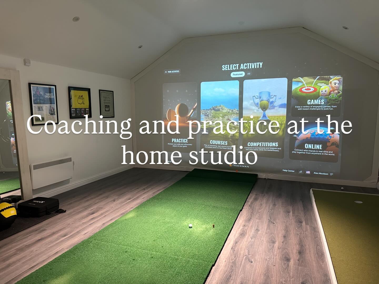 Monday evening coaching and practice at the home studio about to start, and second week of ground force assessments with @smart2move 3d plates. Been lots of “aha” moments so far, being able to convert data into simple feels and drills. #forceplatesgolf #surreygolflessons