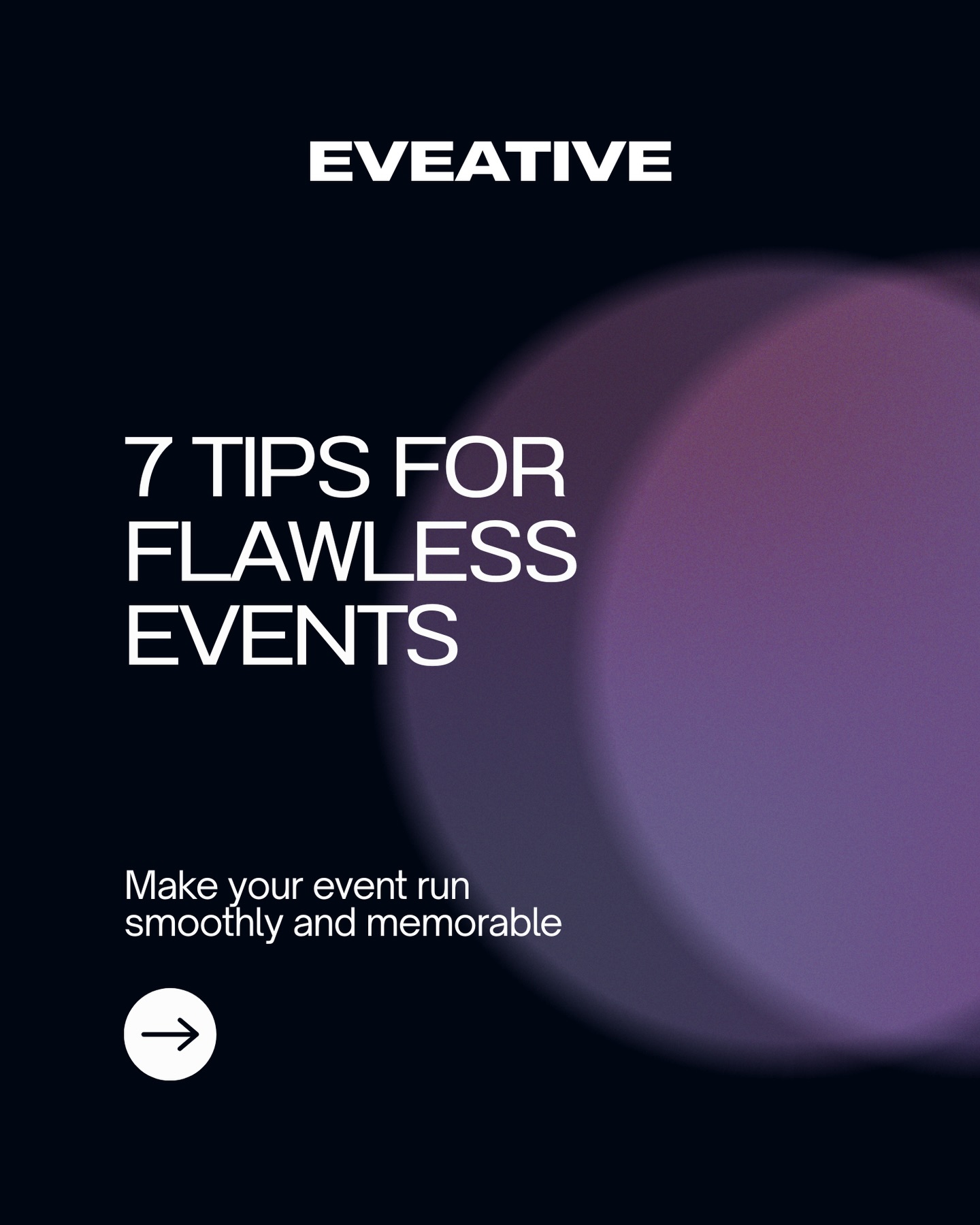 Planning an event?
Make it smooth, stunning, and unforgettable!✨
From smart planning to choosing the right team, these 7 tips will help you pull off a flawless event every time. 🎉
Swipe through and elevate your next event experience!
Let’s make magic happen together. 🚀💜
www.eveative.com
#EventPlanning #CreativeAgency #EventTips #FlawlessEvents #Eveative