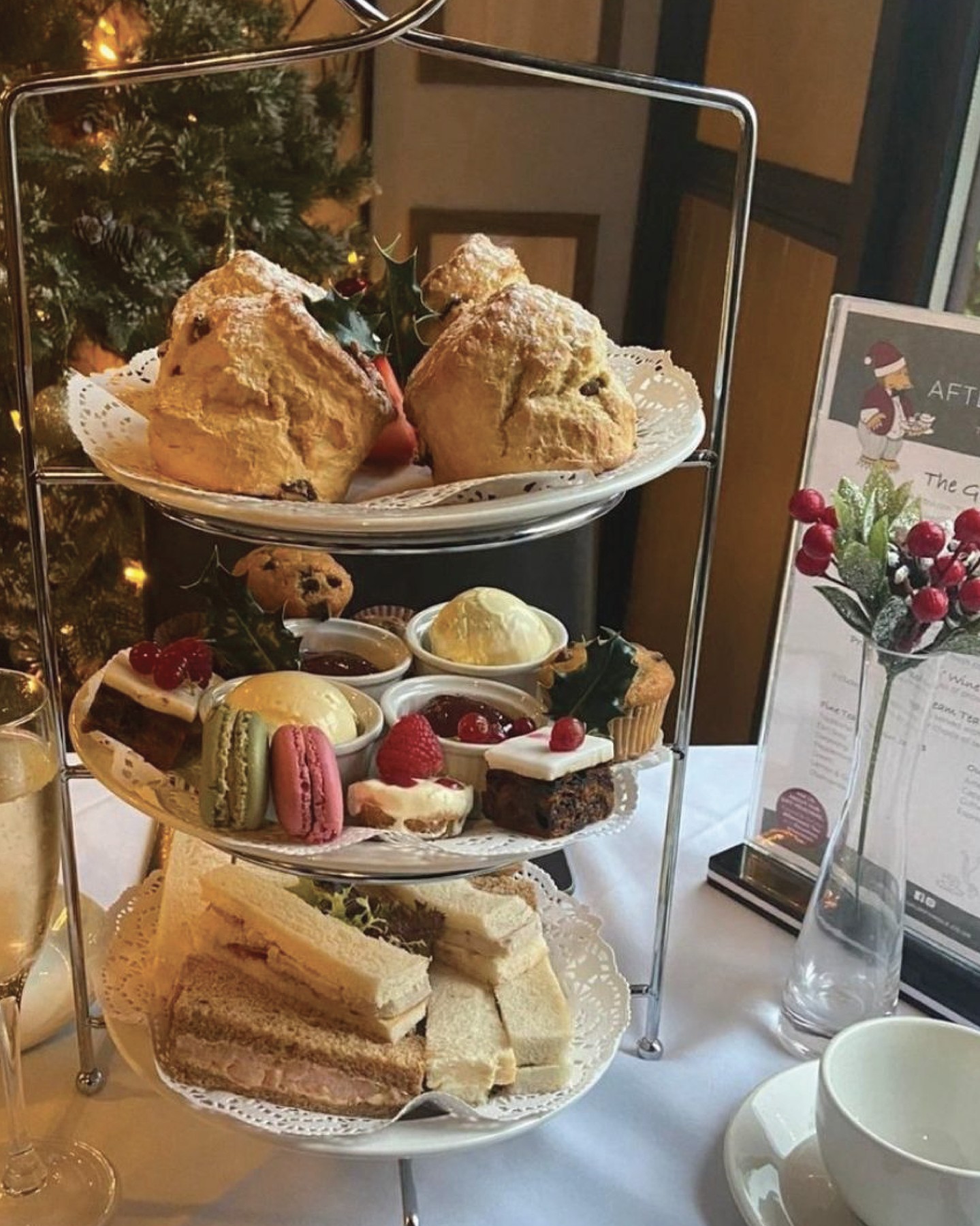 What better way to enjoy a winters day, than an Afternoon Tea at The Grumpy Mole! Freshly-made finger sandwiches, homemade scones with clotted cream and strawberry preserve, delicate sweet patisseries... and now with a festive twist! Swipe left to view our Festive Afternoon Tea Menu 🔔 🎄
Available from this Friday, November 28th - Monday to Saturday from 3-5pm. Book your table now and treat yourself to something special this Christmas! 🥂
#christmas #afternoontea #festivetea #grumpymole #surreypub #tea #coffee #cake