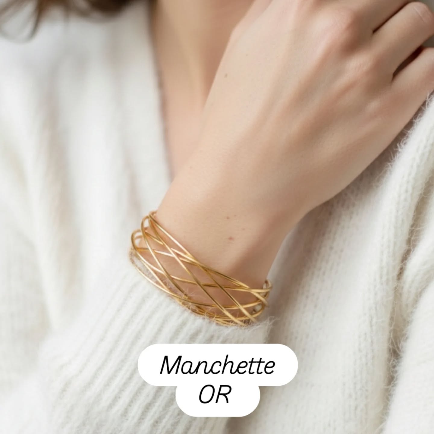 Manchette or collection "ancelade" , dessin et dimensions sur mesure pour chaque client. #manchette #bracelet #or