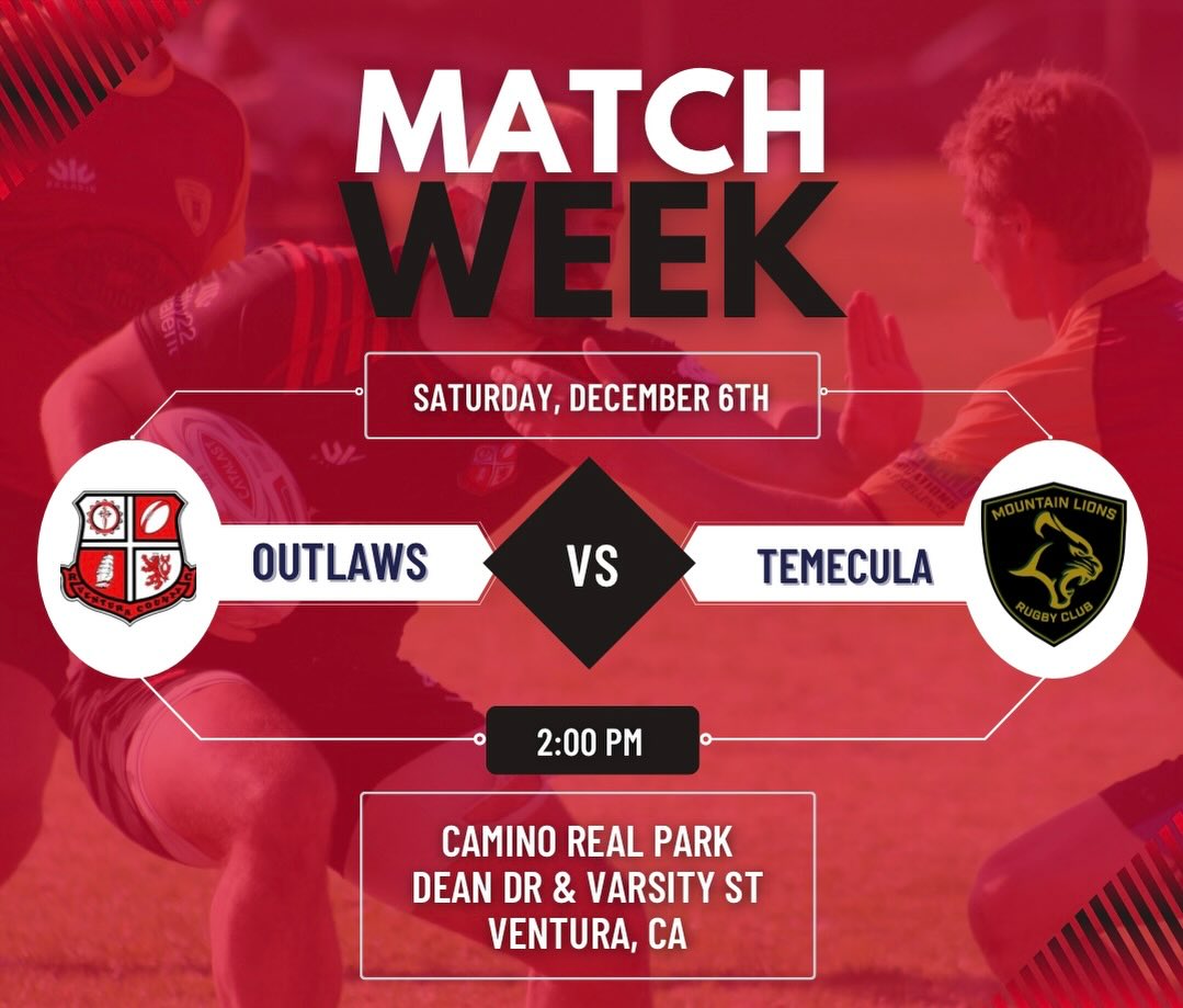 Ladies and gentlemen, it’s match week!
The Ventura County Outlaws will kick off the preseason this week with a home match, as we play host to the Temecula Mountain Lions!
Kickoff: 2 PM
Location: Camino Real Park, Ventura
WE ARE!