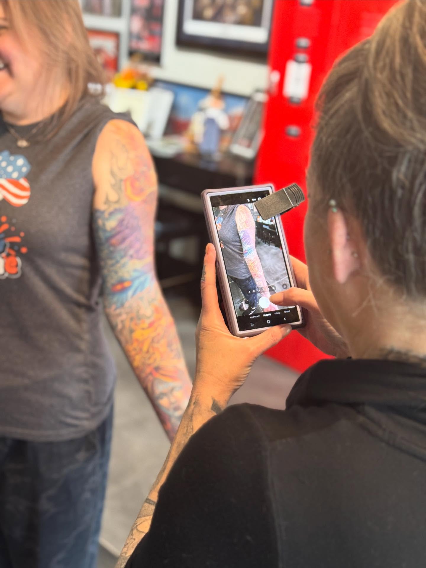 When the Tattoo Is So Good, @hellshockshade takes Attendance. Come for the Tattoo, Stay Because We Won’t Let You Leave. #tattooexcuse #vault74ofgreenwood