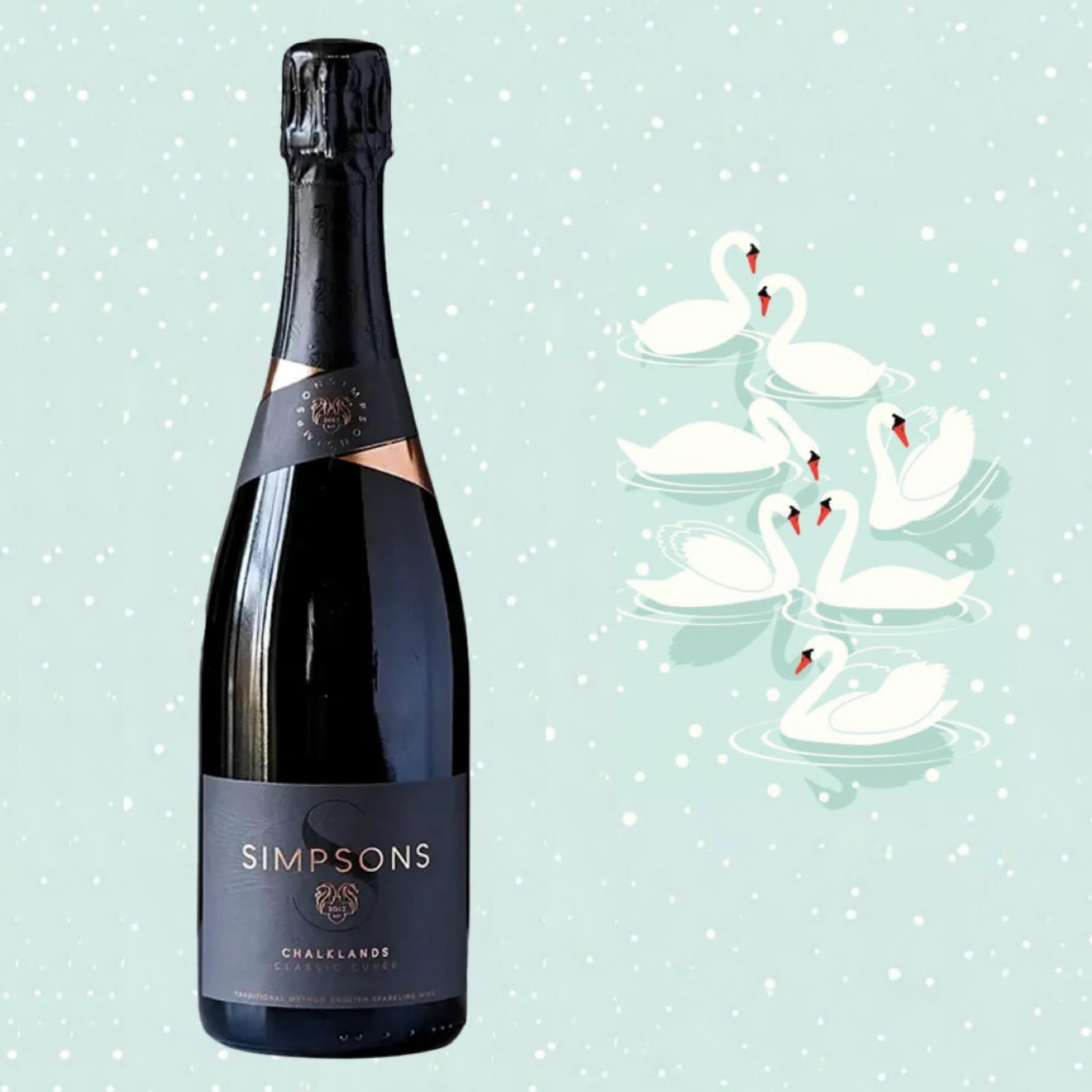 On the seventh day of Christmas, my wine wholesaler sold to me… Simpsons Wine Estate Chalklands Classic Cuvée NV!
From the same chalky band of soil that makes Champagne special, this award-winning British fizz stands shoulder-to-shoulder with its French counterparts. Blended from estate-grown Pinot noir, Pinot meunier and Chardonnay, and perfect in almost every way. And if near-perfection is somehow not enough, if you look closely, it also works as a reverse snow globe in the glass...however, we don’t recommend shaking it! 🦢
@simpsonswine