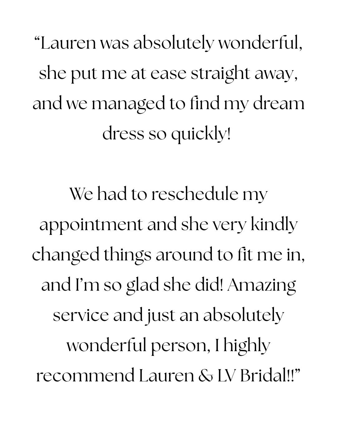 LV Bride Review ✨
Our last review post for 2025 and feeling so excited for what 2026 brings .... the year our gorgeous LV Brides get married!!
Thank you to our stunning bride for this beautiful review. It was a joy helping you find the one ❤️
#bridalreview #yorkshirebride 2026bride