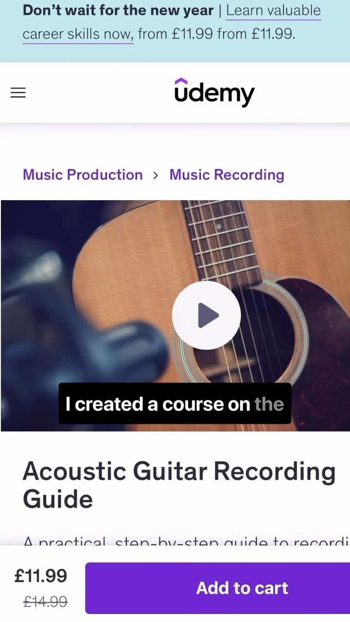 If anyone would tell me I would wear an educator hat one day I’d tell them to go back to sleep and hope for better dreams :).
I’ve just launched a course that breaks down exactly how to get rich, mix-ready acoustic tracks from any home studio.
I do show this with “proper” mic in a “proper” studio but everything I show can be applied on more affordable gear, some of it in less ideal acoustic environments too.
Check the link in my bio!
#acousticguitar #tutorial #homestudio