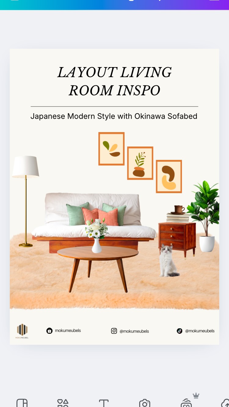 Living Room Inspo ala Japanese Modern
Ruang kecil tetap bisa terasa hangat, airy, dan estetik dengan penataan yang tepat.
Okinawa Sofabed jadi pusat ruangan — simple, multifungsi, dan mudah dipadukan dengan berbagai elemen natural.
Padukan dengan warna lembut, tekstur kayu, dan dekorasi minimalis untuk menciptakan ruang tamu yang cozy & calming.
Siap upgrade ruang tamu kamu?
✨ DM Moku untuk konsultasi & custom order 🤎
#homedecorindo #japanesestyle #furnitureminimalis #ruangminimalis #dekorasirumah
