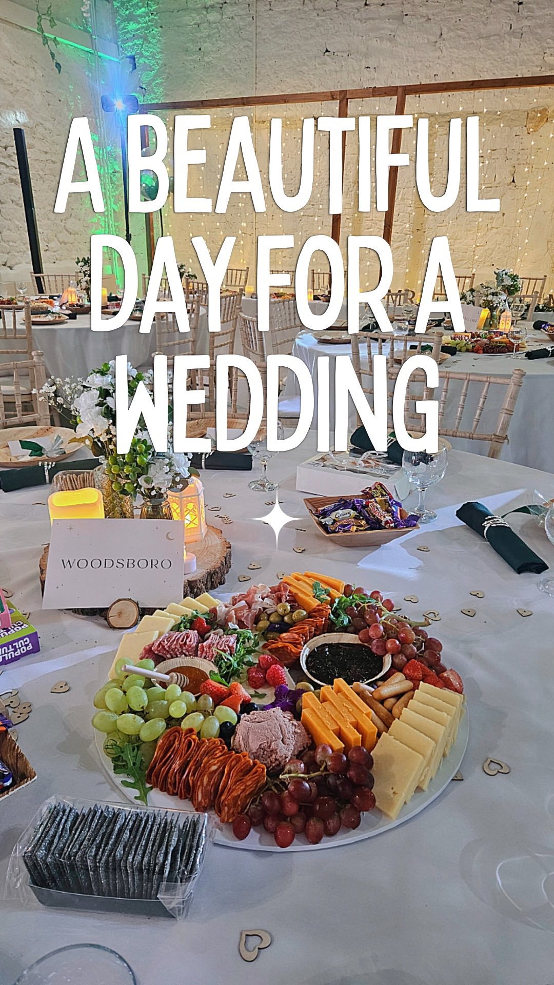A beautiful day for a wedding 💍
What the Bride & Groom selected:
• 9x Customised Wedding Charcuterie Boards
• 4x 12x12” Grazing Platters (Long Table)
• Mini Sandwiches & Mini Wraps Grazing Table with extra foliage 🌱
• Dairy-Free Grazing Box