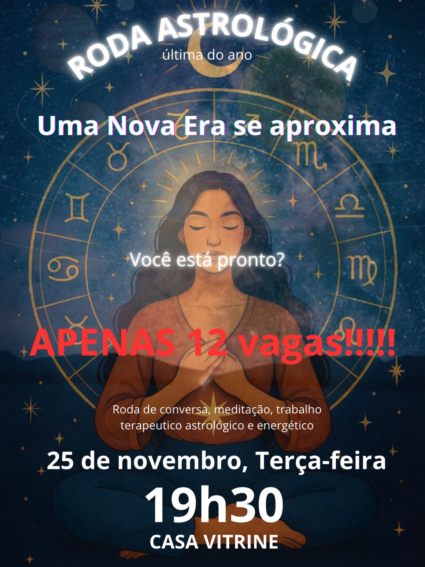 SP!!! Dia 25 teremos a última do ano!!💫
Investimento: 35,00 inscrições pelo telefone wa.me/5511934745933