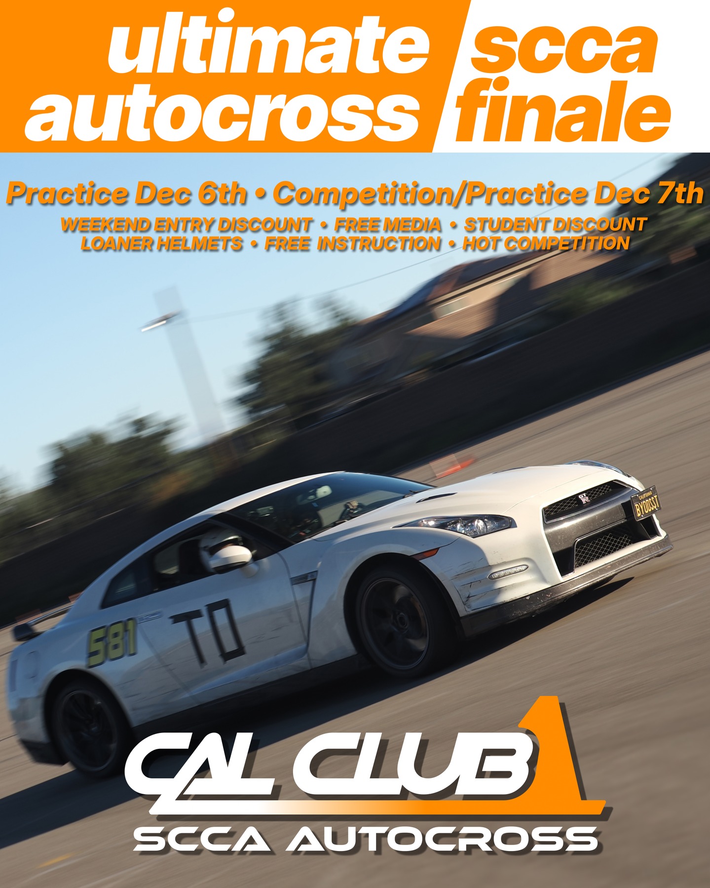 you don't want to miss out on our last event of the year - multiple class championships aren't tied up yet, so you'd better get ready for some hot competition!
you can also sign up for a dual practice day and get up to 30% off of your entry!
dec 6th & 7th at lake elsinore. link in bio.
#67 #scca #autocross #gtr #racecar #qatargp