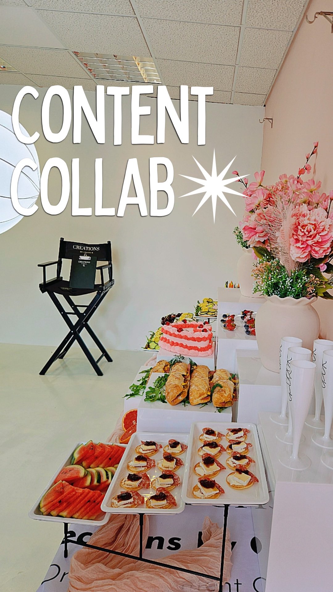 Premium Platters - Bespoke Customised Table for @creationsbychloek 💖💝💕
Including;
•Pastrami Baguettes
•Cucumber Bagels
•Fruit Canapés with Toffee Sauce
•Crudités Cups with Hummus
•Salami, Brie & Chutney Canapés
•Watermelon
•Champers & Cake 🎀