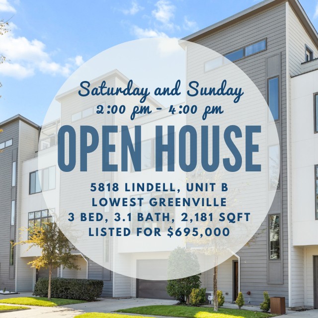 DOUBLE OPEN HOUSE | EAST DALLAS
📍 5818 Lindell Avenue, Dallas, TX
🗓 Saturday & Sunday | 2–4 PM
If you’ve been searching for a home that lives like a single-family residence but offers the ease of condo living, this is the one you need to see in person.
5818 Lindell Avenue, B is technically a condo—but don’t let that fool you. With a rare and expansive floor plan, soaring ceilings, and dramatic walls of windows, this East Dallas gem feels more like a standalone home than a typical condo.
Property Highlights:
3 bedrooms + bonus fourth-floor space (perfect for an office, gym, playroom, or second living area)
3.1 bathrooms
Real hardwood floors throughout
Large, open kitchen ideal for entertaining
Rooftop deck with downtown Dallas views 🌆
Private turfed backyard
Personal driveway directly into your private garage (no three-point turns here)
Located just minutes from Lower Greenville, Swiss Avenue, Downtown Dallas, and White Rock Lake, this home offers the best of walkable East Dallas living with space that’s incredibly hard to find at this price point.
🕒 See it for yourself
Saturday & Sunday | 2–4 PM
Because some homes don’t photograph their full personality—and this is one of them.