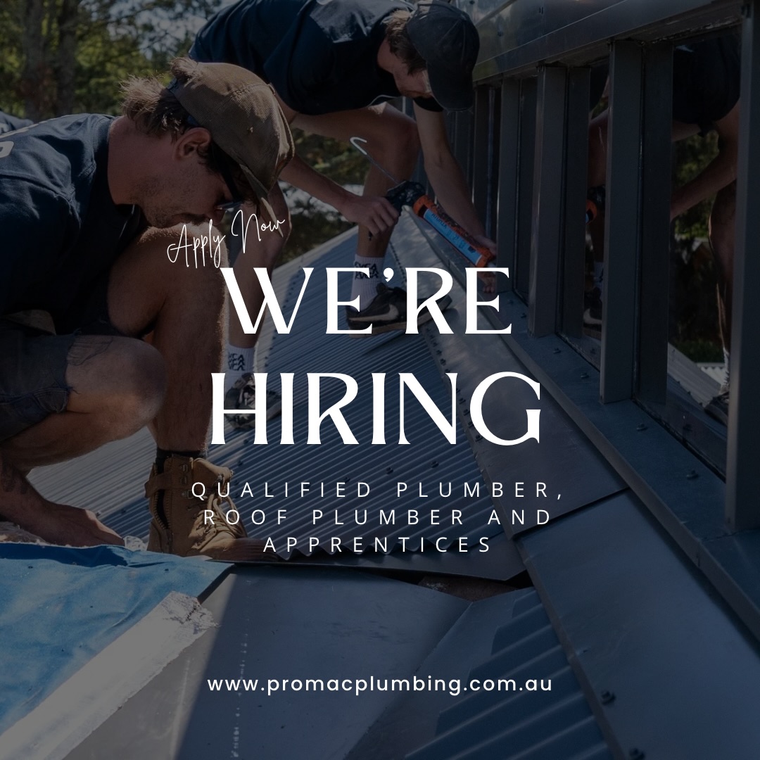 Join Our Team! Qualified Plumbers, Qualified Roofers and Apprentices Wanted
Are you a skilled Plumber or Roofer looking for a new opportunity? Or looking to start or continue your apprenticeship in the Roofing or Plumbing Industry? We are seeking qualified professionals and apprentices to join our dynamic team in the beautiful Macedon Ranges and surrounding areas!
Positions Available:
-Qualified Plumber
-Qualified Roof Plumber
-Apprentices
What We Offer:
💵Negotiable Rates: Competitive pay based on your level of experience.
👬Supportive Environment:We value teamwork and provide a nurturing atmosphere for all our employees. Work with other skilled tradesman and apprentices
🔨High-Quality Workmanship: Join a team that takes pride in delivering exceptional service to our clients.
If you are passionate about plumbing or roof plumbing and want to work in a company that values quality and collaboration, we want to hear from you!
How to Apply:
Send your resume to contact@promacplumbing.com.au or contact Murray at 0401266179
#job #positionvacant #macedonranges #jobad #tradesman #employment #career #teamwork #teamworkmakesthedreamwork