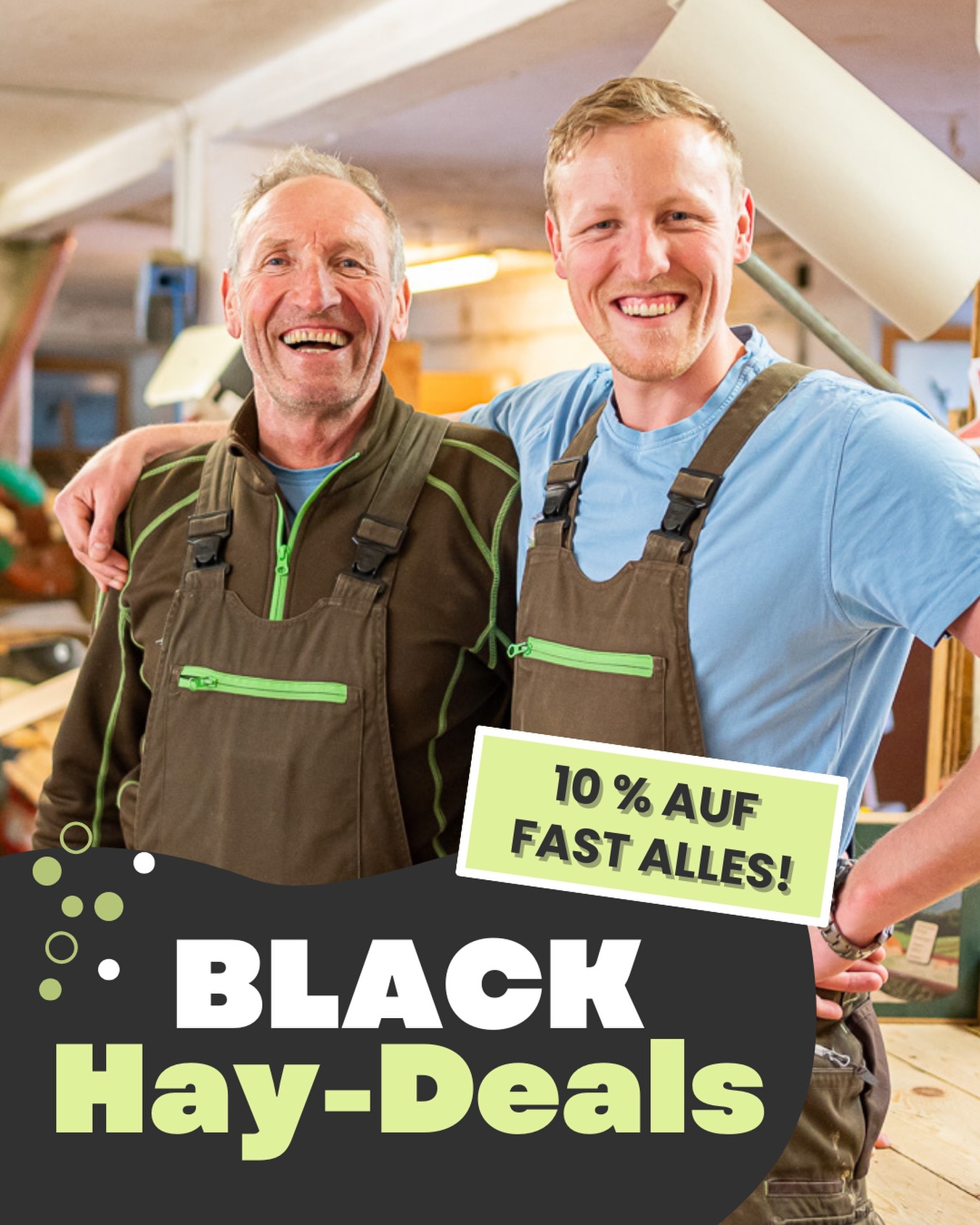 Black Friday beim Samerberger Heustadl – die Black Hay Deals starten! 🖤🌱
Nur für kurze Zeit gibt’s 10 % auf fast alles (ausgenommen Wellness-Artikel und das Startklar Set). 🤩
Perfekt, um jetzt schon ganz entspannt Vorräte zu bunkern:
🌿 Frisches Wiesenheu
💛 Kuscheliges Stroh & Einstreu
🥕 Leckere und gesunde Knabbereien
…alles, was eure Fellnasen glücklich macht. 🥰
Und weil’s Richtung Weihnachten ja immer ein bisserl trubeliger wird – und wir selbst über die Feiertage auch eine kleine Pause vom 24.12. bis 6.1. einlegen – ist jetzt genau der richtige Moment, um gut vorzusorgen. 😁🎄📦
PS: Wenn dein Paket fix vor Weihnachten da sein soll, bestell am besten bis 18.12. – danach kann’s aufgrund der Feiertage a weng länger dauern. 🐌