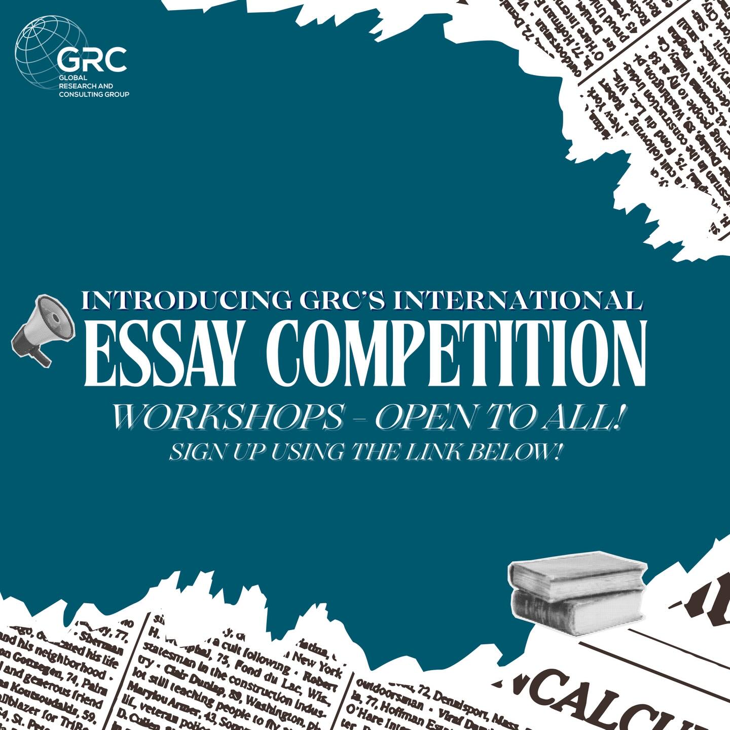 We’re excited to launch a series of four workshops to help you prepare for the GRC Global Essay Competition. This competition is judged by students from top universities like Harvard, Yale, MIT, and Berkeley. The strongest essays get published on the GRC Global website, and winners can receive mentorship and internship opportunities with university-level GRC branches.
Whether you’re planning to enter or just want to sharpen your academic writing, these workshops will walk you through everything you need to write a standout essay.
Workshop topics:
• Essay Structure – Organizing your ideas effectively
• Research & Citations – Reliable sources + Chicago Style referencing
• Writing Style & Argumentation – Clear, persuasive, and impactful writing
• Feedback & Brainstorming – Improve your draft with guided support
📌 Learn more: GRC Global Essay Competition
📌 Sign up — session details will be sent to everyone who registers. Link is in our bio! (ONLY ST CHRIS STUDENTS)
GRC St Chris 🌎
#GRCStChris