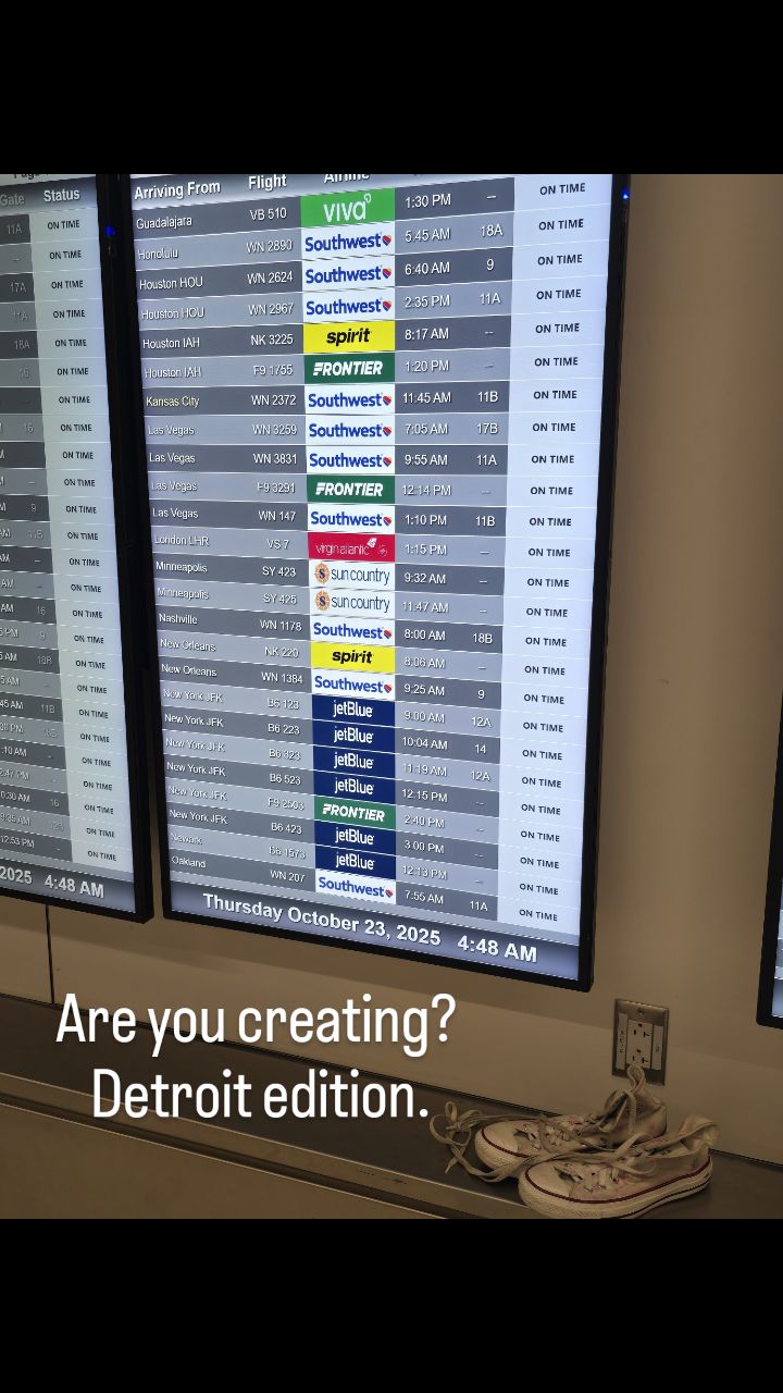 On the road🎵
Michigan bound with my sparkle Chuck Taylor's leading the way. Every journey whether through airports or caves begins with a single step.
Sometimes the path leads you to unexpected places. Sometimes it takes on a Slow Ride home. 🏡
Are you creating?
Where is home for you?
#KMCookieAuthor #SongOfHummingbirdHighway ##debutnovel #detroit #creative #magicalrealism
#debutnovel
#fictionwriter #debutnovel #writingcommunity #chucktaylor #authentic #amwriting #growthmindset #Michigan #music