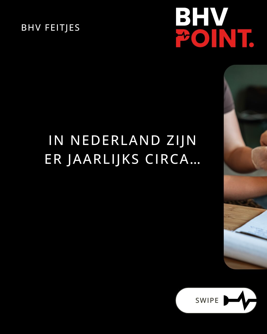 Jaarlijks hebben circa 220.000 Nederlandse werknemers een arbeidsongeval met letsel.
Dat is bijna 1 op de 40 collega’s. Elke dag meer dan 800 incidenten.
En ja, ook gewoon op kantoor.
Val van de trap. Snijwondje. Struikelen over een tas. Best heftig, toch?
En het allerergste: het grootste deel is te voorkomen.
Wat was het laatste “ongelukje” bij jou op werk? Deel het hieronder👇
#veiligheid #safetyfirst #bedrijfshulpverlening #BHV #ehbo #veiligheidsbewustzijn #bedrijfsveiligheid #veiligewerk #noodsituaties #levensreddendhandelen #praktijkgerichteopleiding #eerstehulp #AED #ontruimingsoefening #veiligheidsopleiding #hulpverleners #teamwork #BHVpoint #TeamBHVpoint #BHVpointTraining #putten #Veluwe #Ermelo #Harderwijk #nijkerk