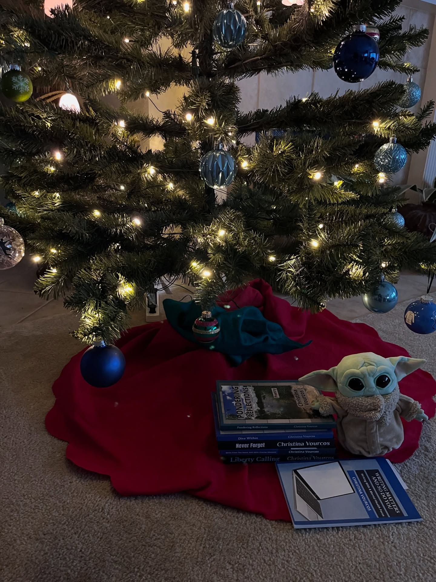 Grogu thinks my books are the perfect holiday gifts.
If you’re getting physical copies, make sure you order as soon as possible on Amazon so they arrive on time. You can also request through your local bookstore, but it might take a bit more time. So go quickly.
But did you know you can gift ebooks through Amazon? It’s true. No matter what way you choose, you support an indie author who has worked hard on her books.
If you need to cross off just a few more gifts and you don’t know which book will be the best fit, just let us know in the comments and we’ll tell you which one or more books will work.
#GreekLatina #IndieAuthor #IndiePoet #IndieArtist #PoetryBooks #FictionBooks #Nonfiction #CreativesContentClub #CyberMonday #KindleUnlimited #KindleReads #PhysicalBooks