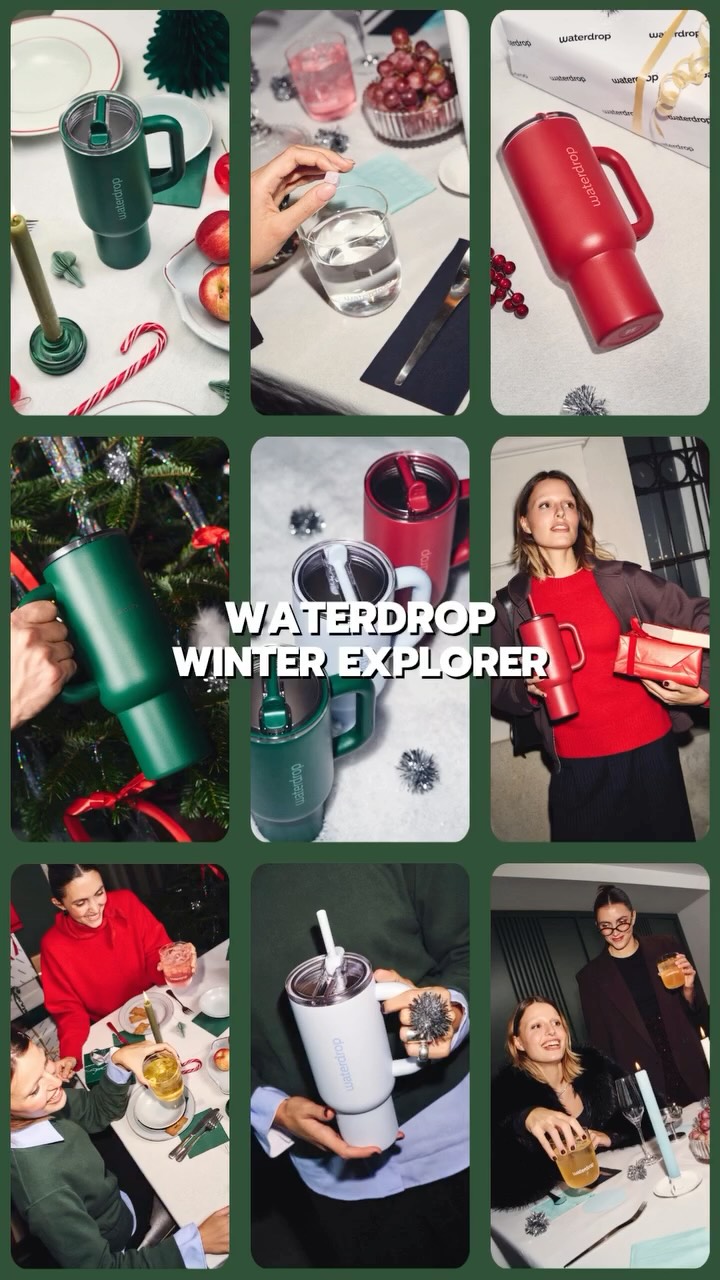 Sip, sparkle, repeat
The @waterdrop Explorer thermo tumbler lands in festive red, green & blue. Perfect to keep your drinks cozy while the season glows.