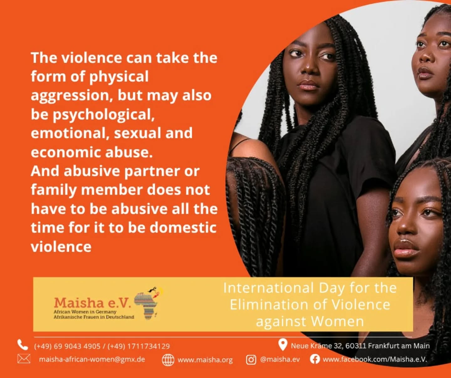 Today, on the International Day for the Elimination of Violence against Women, we stand together against all forms of abuse.
We honor survivors, raise awareness, and commit to creating safer communities for every woman. 🧡
#MaishaEV #25November #EndViolenceAgainstWomen
