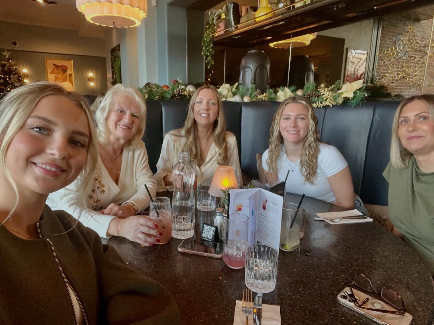 Weโve had a lovely long Christmas lunch today at @theorangetreebarandgrill. Itโs not often at all that weโre altogether as a five so lots of chat, laughs, great food and presents xxx ๐๐ฅ๐