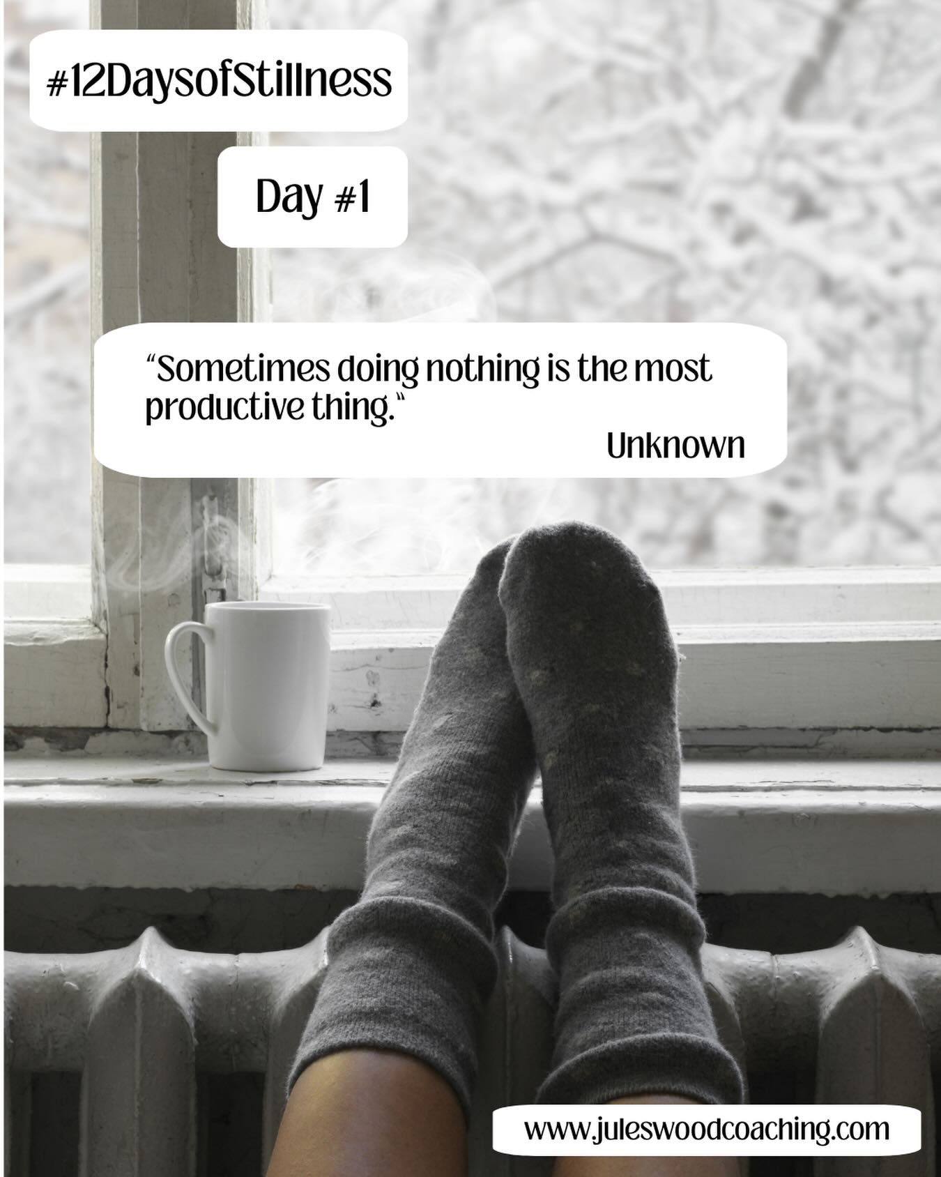 Have you managed 5 mins of stillness today? 💚
Get in touch if you still want to join the challenge!
#12daysofstillness
I got back from the school run in a flurry, and was about to make a start on my giant to-do list, but decided to do my 5 mins first. Put my egg on to boil, stuck my headphones in and put on a ‘deep sleep’ playlist with a 5 min timer timer on my phone. Sat on my windowseat, and closed my eyes. Felt a bit distracted initially, and all sorts of random thoughts kept popping into my head, but I kept focusing on the breath and felt really calm by the time the timer went off. Feel just a tiny bit more balanced that I perhaps would have done if I hadn’t taken that pause. XX Here’s the playlist in case anyone wants one - good for middle of the night insomnia, too! https://open.spotify.com/playlist/5FI8rn340FgsOB7B8Ic0DZ?si=8d8c81ef99834472