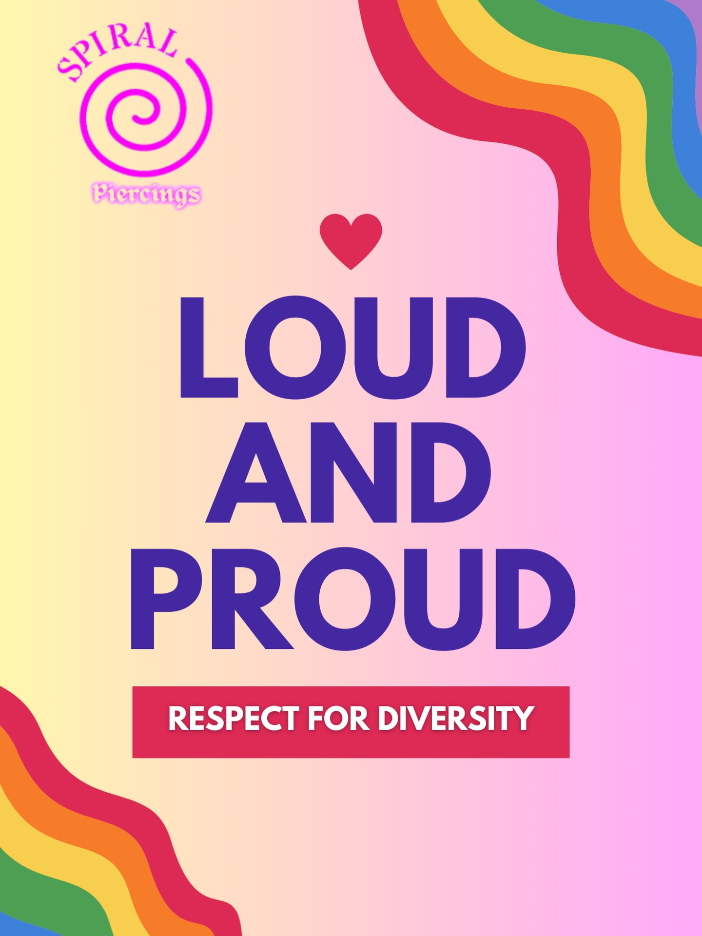 Happy Pride Perth! 🌈💕
At Spiral Piercings, inclusivity isn’t just for today — it’s our everyday culture. We support, celebrate, and stand with our LGBTQIA+ community, always. #PerthPride #PridePerth #Pride2025 #EveryDayIsPrideDay #SpiralPiercingsAndTattoo #SpiralSupportsPride #LoveIsLove #LGBTQIA #PrideCommunity #PrideShop #InclusiveBusiness #PerthLife #TattooShopPerth #PiercingStudioPerth #PrideMonthEveryday