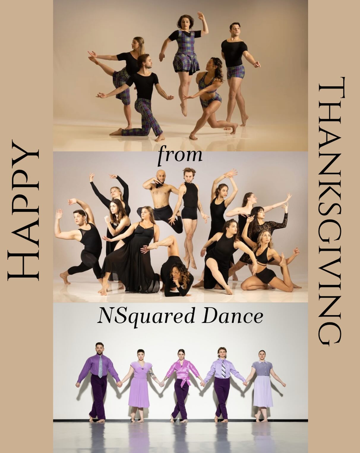 HAPPY THANKSGIVING from all of us at NSquared Dance Company 🧡✨🍁 We are honored to be able to make the arts accessible throughout the Granite State and are so grateful for the support that surrounds us within our community. We wish you all a lovely day of thanks and a holiday season full of celebrations, joy, and meaningful moments. 🙏🏻🥰