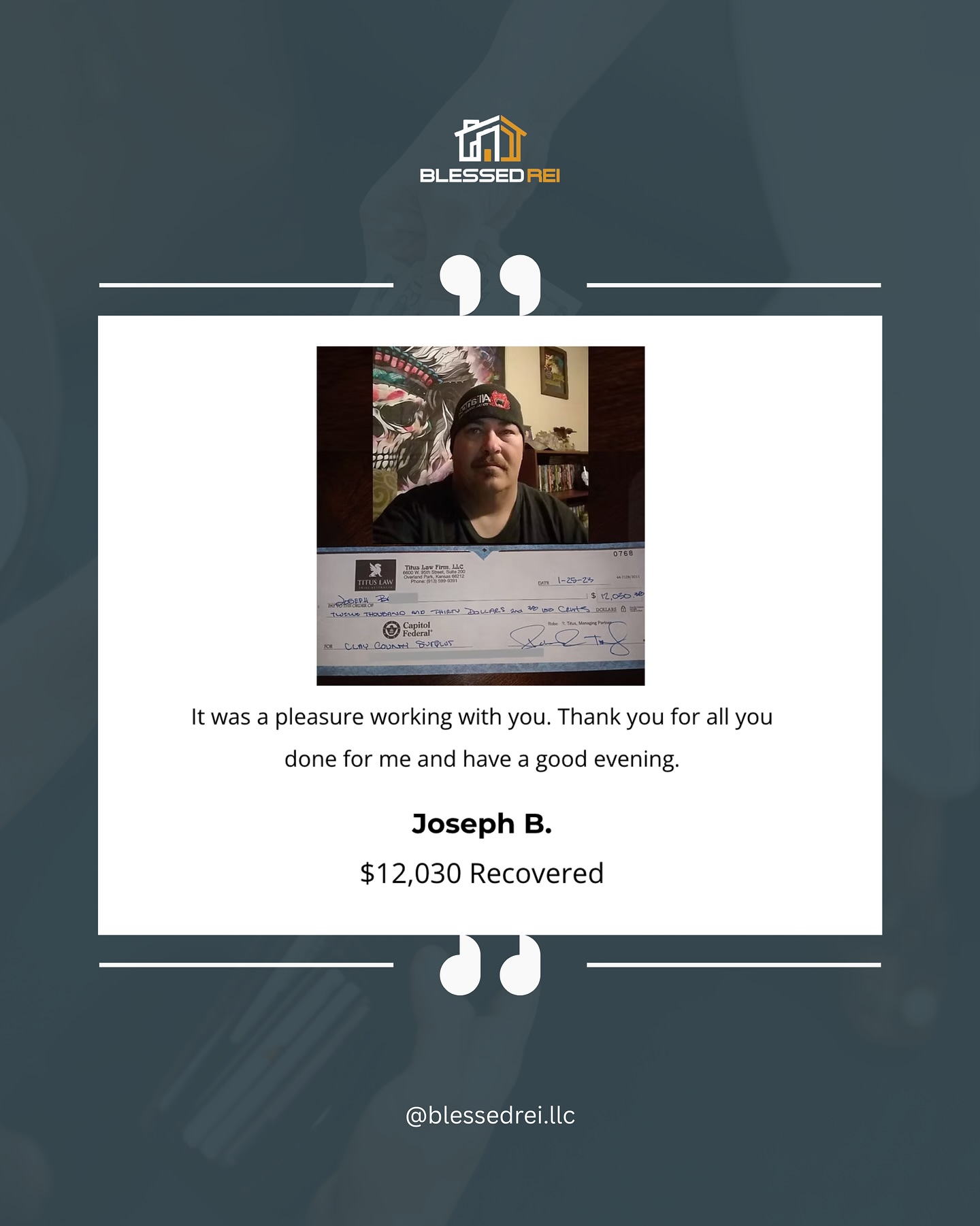 Sometimes the biggest relief comes from finally knowing the truth:
“Yes, you are owed money.”
We’re honored to have guided this client through a process they never expected to face.
Their win is our joy.
#ForeclosureProceeds #ExcessFunds #ClientWin #BlessedREICompany