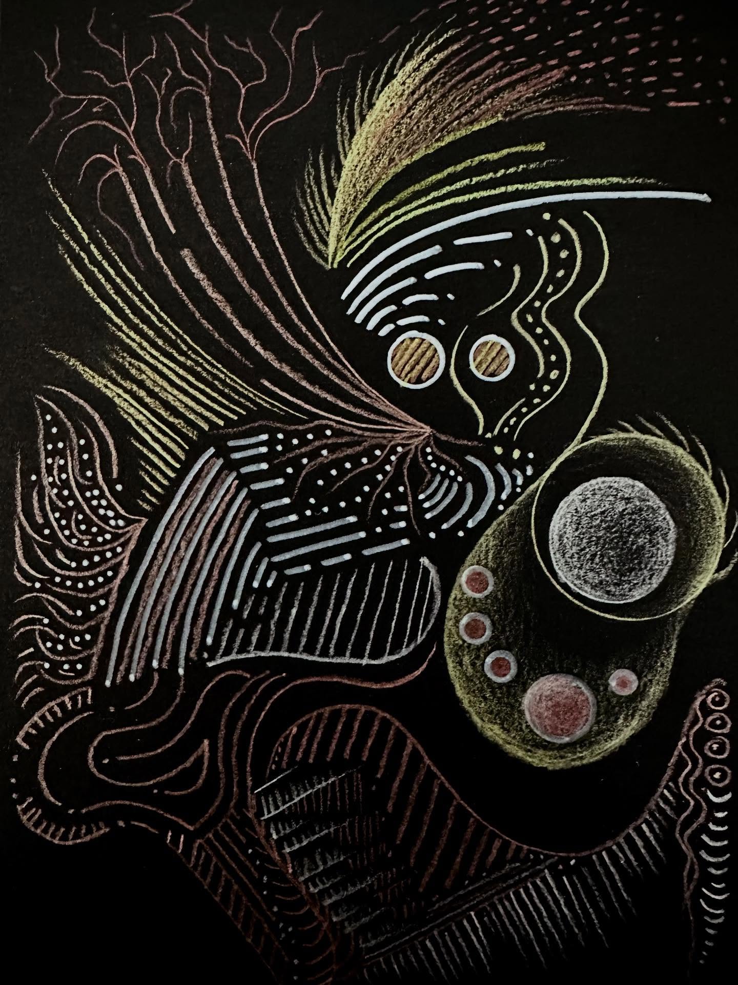 A little doodle from today #doodle #coloredpencilart #drawing #automaticdrawing #janecampart