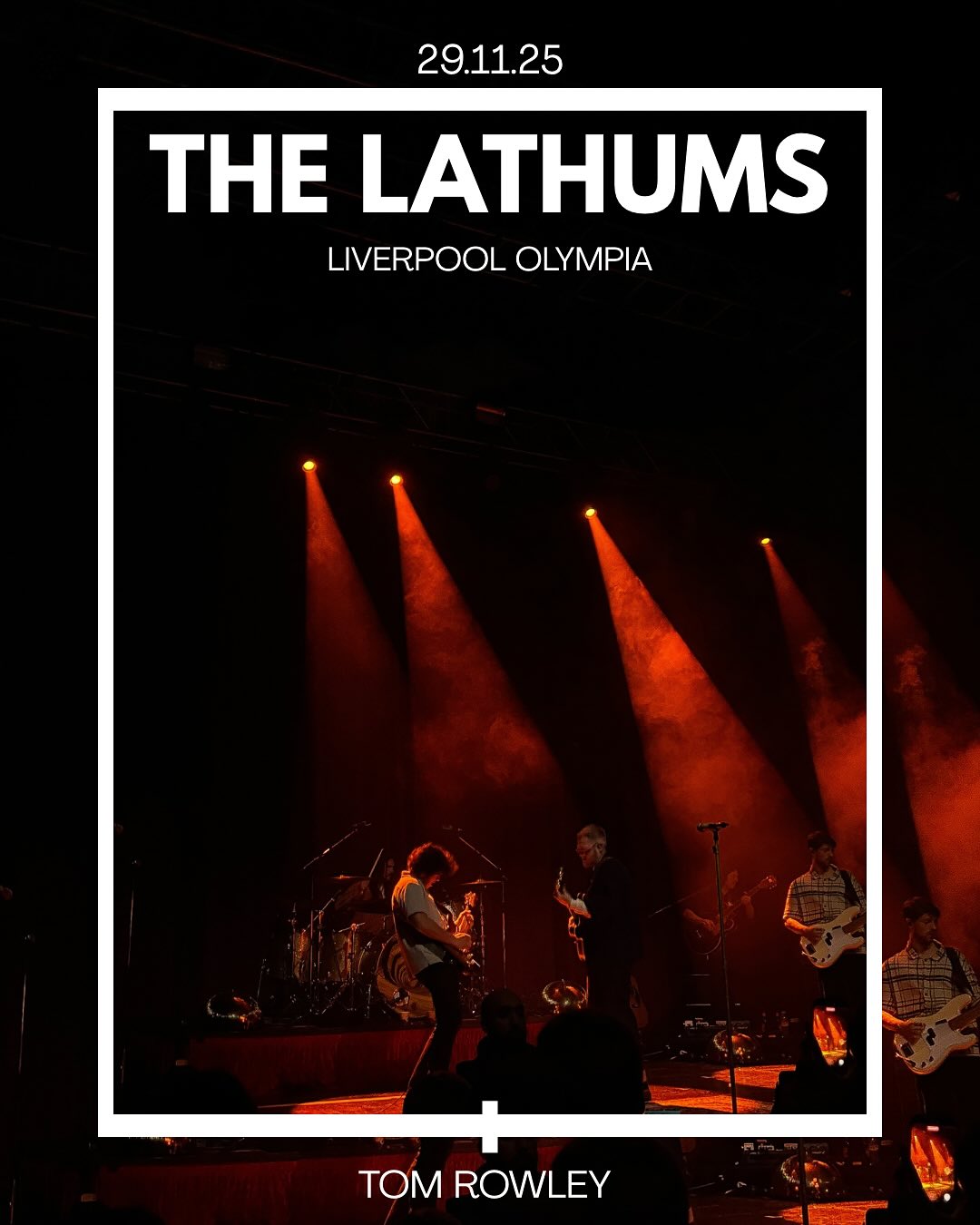 @thelathums at Liverpool Olympia with @tom_rowley_music
📸 @coreybissell_