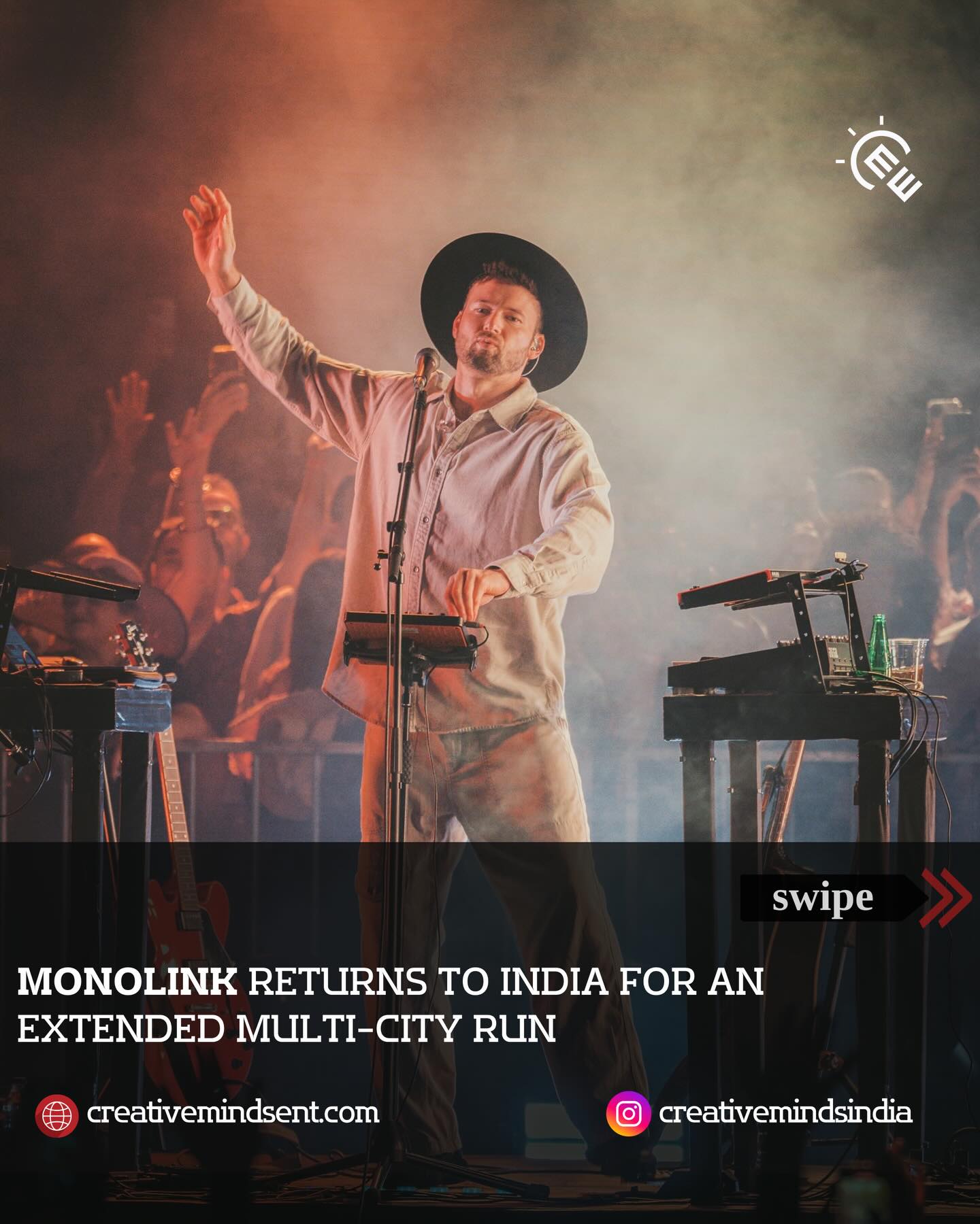 The German singer-songwriter and electronic producer Monolink (@monolinkmusic) returns to India for an extended multi-city run.
14th Dec - Bangalore
28th Dec - Mumbai
30th Dec - Kolkata
31st Dec - Goa
3rd Jan - Manali
Sound Simplify (@soundsimplify) turns 10 The German singer-songwriter and electronic producer Monolink (@monolinkmusic) returns to India for an extended multi-city run.
14th Dec - Bangalore
28th Dec - Mumbai
30th Dec - Kolkata
31st Dec - Goa
3rd Jan - Manali
Sound Simplify (@soundsimplify) turns 10