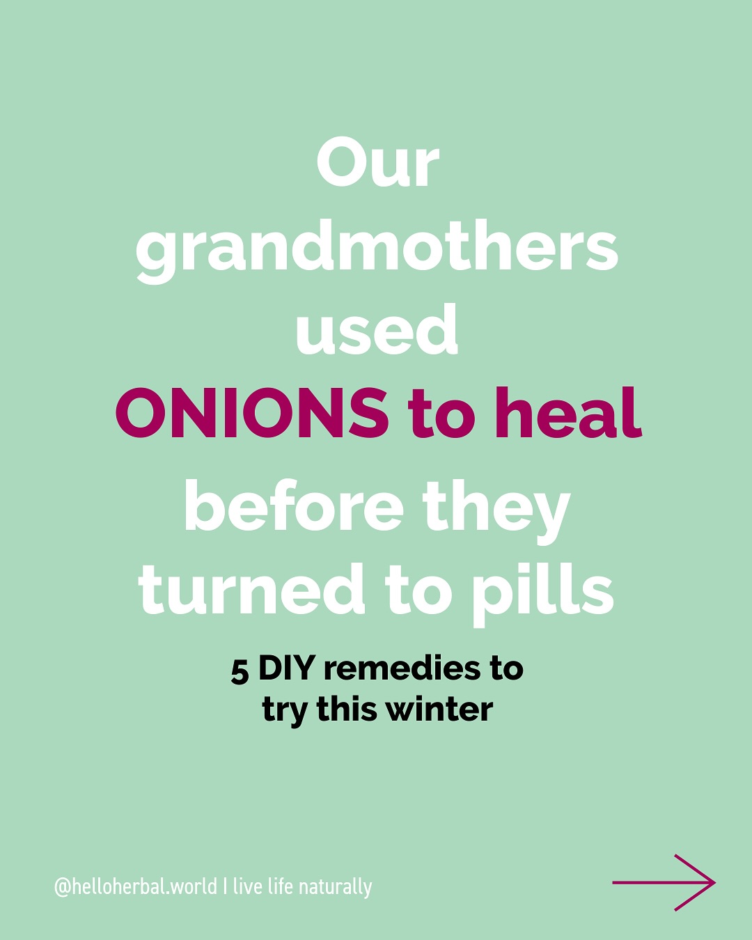 Onions make most of us cry... š„¹
This is SO worth it because besides from being delicious and super healthy food, onions have been healing us too for centuries!
š§
Onions have been used medicinally for thousands of years, and modern science confirms what ancient healers knew:
Onions
* Fight colds and boost immunity
* Support digestive health
* Relieve ear pain and infections naturally
* Reduce inflammation throughout the body
Thereās tons of home-made onion remedies out there. Our grandmothers knew what they were doing. Check out these 5 natural remedies to support your health this winter and let me know if youāve tried one.
So letās hear it for Onion Power!
š Save or share if you think this can help a friend (super nice if you do) š«¶
š Follow@helloherbal.world for tips and DIYS for non-toxic living, natural care and herbal remedies
ā ļø These remedies complement but donāt replace medical care. Consult healthcare providers for persistent symptoms.āØ
#onion #onionremedy #naturalremedy #earinfection #winterremedies #colds #coldrecipe #ColdAndFluSeason #respiratorysystem #breathefreely #grandmothersrecipes #immunitysupport