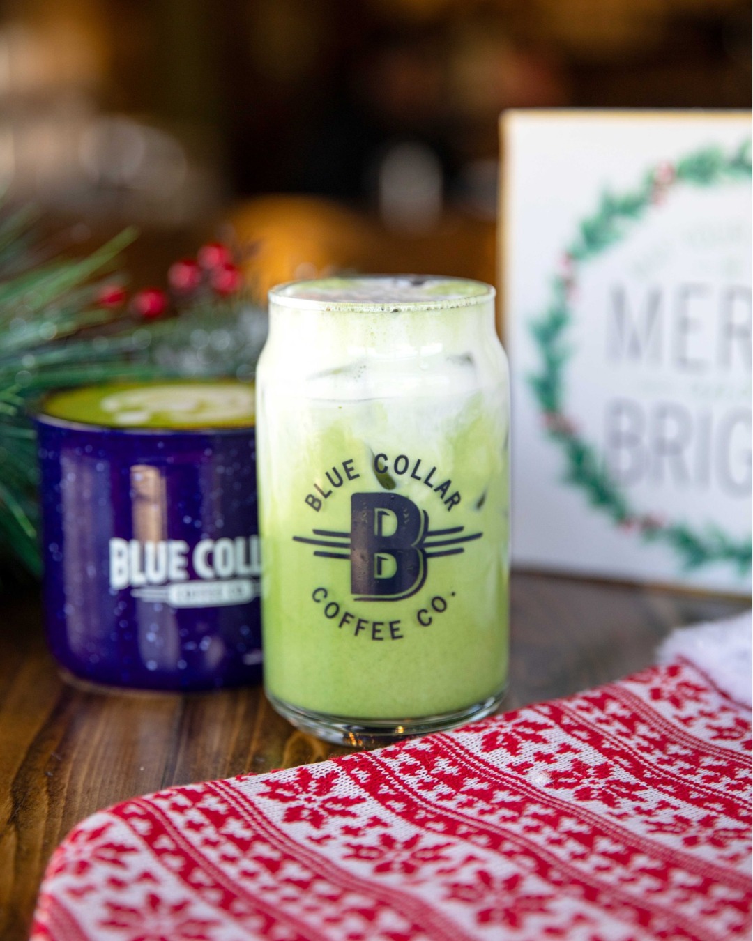 Cherry, pistachio and matcha bring a bright twist to winter. Try the MERRY CHERRY MATCHA hot or iced with cold foam for a limited time.