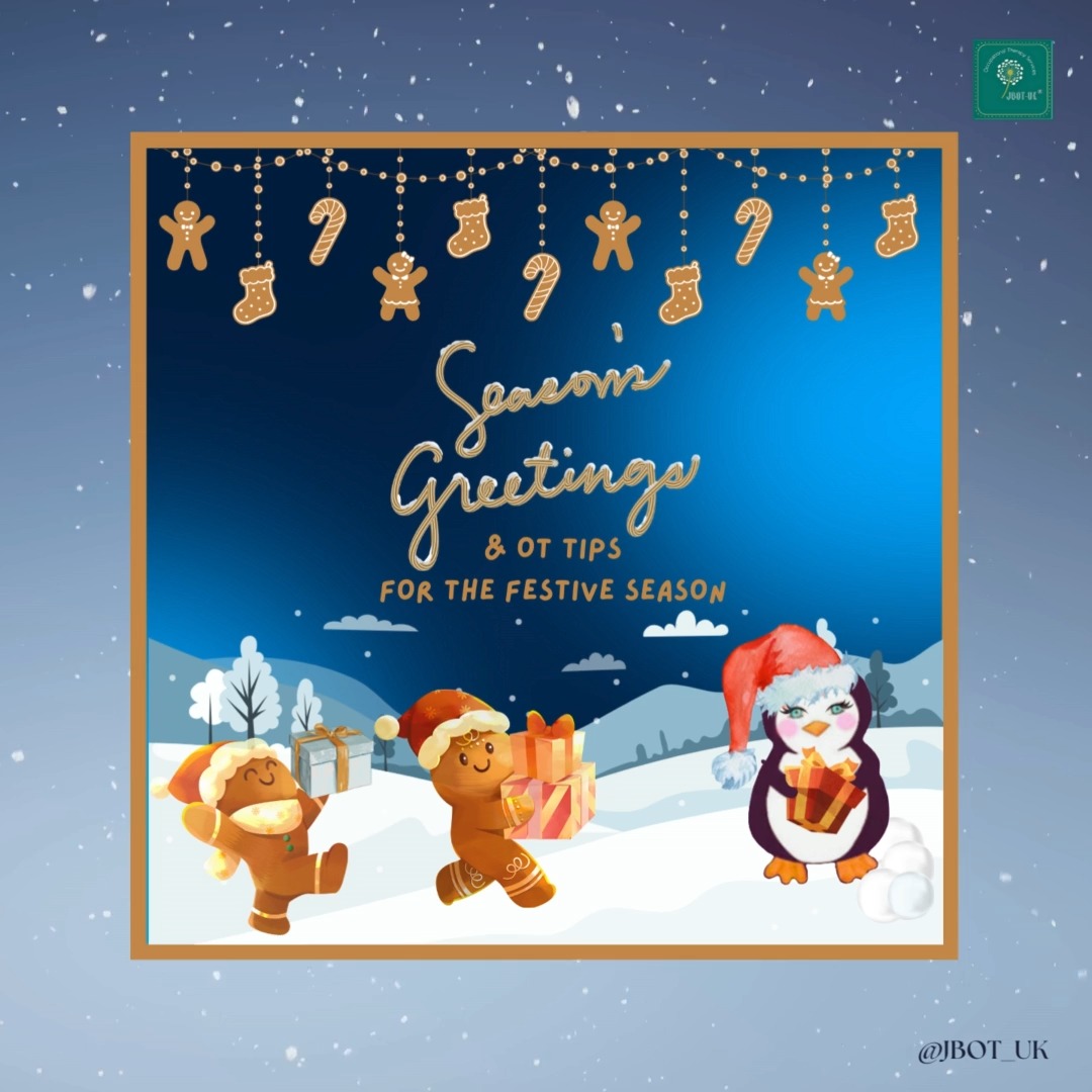 Festive reel filled with some OT tips and links.
Wishing everyone a festive season that's just right.
Festive Blog Post here: https://www.jbotuk.com/post/surviving-the-festive-season-free-ot-pack-inside
Link to FREE festive pack here:
https://www.jbotuk.com/resources
#MerryChristmas #Sensory #OccupationalTherapy #Gingerbread #Festive #AuDHD #FREE #Download #PDF #Chester #Flintshire #intsgram #MentalHealth #Autism #LetItSnow #Mindfulness #Regulation #OT #AllIWantForChristmas #Overwhelm #ADHD #Dyspraxia #ChristmasGuide #Neurodivergent #SendingCheer #LilyTheNeurodivergentPenguin🐧