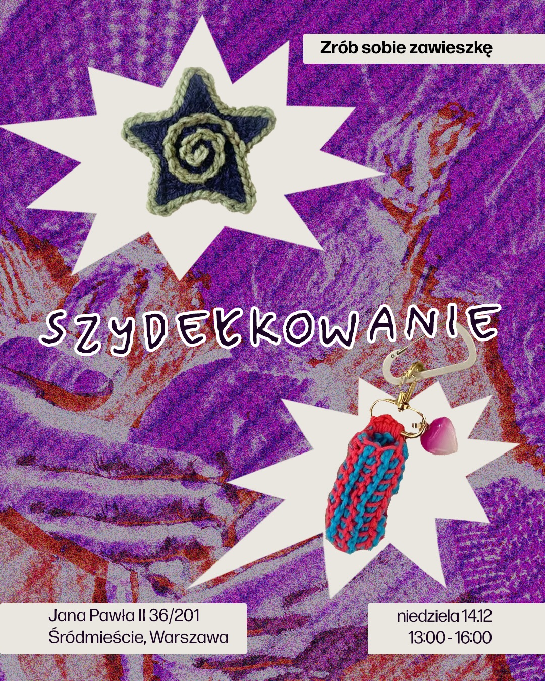 Szydełkuj luz-ie razem z Daryą Batyrevą @delirium__666 !💓
🧶Chcesz czymś zająć ręce, kiedy leci kolejny odcinek Twojego ulubionego serialu?
Nudzisz się w metrze?
A może marzy Ci się własnoręcznie zrobiony szalik albo inny ambitny projekt — ale wiesz, że zanim będziesz szydełkowym psycho to, warto poznać podstawy?
🙌🏻No to idealnie — jesteś w dobrym miejscu.
Co zrobisz na warsztatach?
🧶Nauczysz się podstawowych oczek i technik — spokojnie, wszystko pokazujemy po kolei.
🧶Ogarniesz, jak czytać szydełkowe schematy (one naprawdę mają sens, obiecujemy!).
🧶Zrobisz swój mini case — na zapalniczkę albo słuchawki. Chcesz dorzucić zawieszkę? Jasne, pełna personalizacja.
Nie musisz mieć żadnego doświadczenia.
Ten warsztat jest totalnie dla początkujących — zanim zrobisz ambitny projekt, musisz poznać podstawy, a my przeprowadzimy Cię przez nie krok po kroku.
Wyjdziesz z własnoręcznie wykonanym projektem i wiedzą, dzięki której możesz szydełkować zawsze wtedy, kiedy masz ochotę.
Obowiązują zapisy! 💛🧶
Bilety 🎟️: luzwarsztaty.com/szydelkowanie
lub zapisz się w DM📩