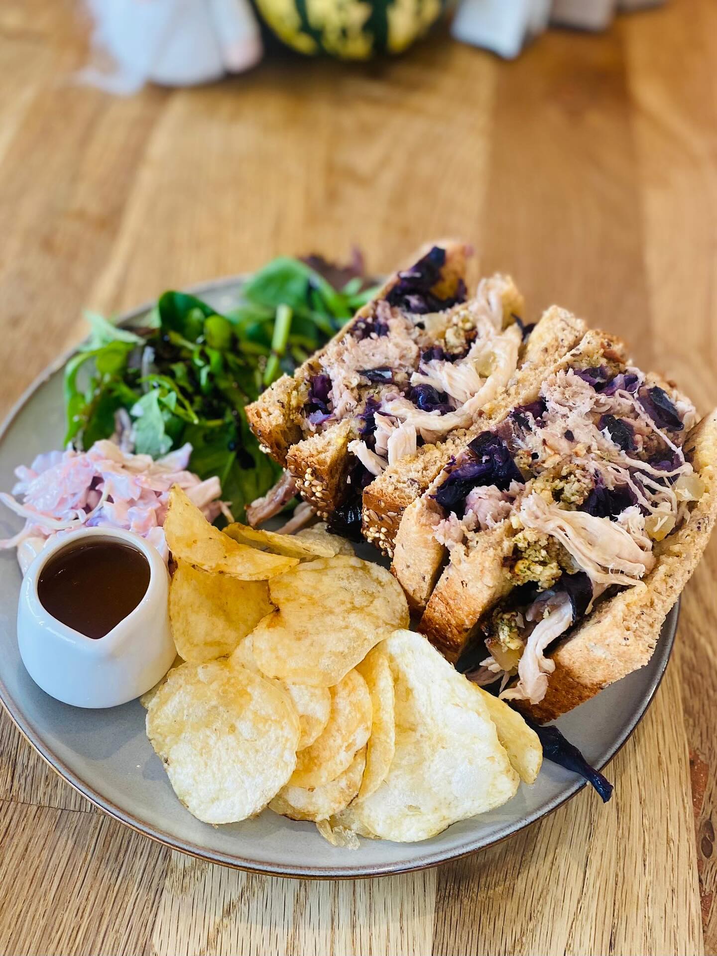 Itās Sunday, itās not raining & weāve got all day breakfast menu š whatās not to love?
Fancying cake?
We have:
ā¢Apple crumble cake (VE GF)
ā¢Choc orange brownie
ā¢Smartie brownie Yule log
ā¢Christmas tree brownie
ā¢Lemon drizzle cupcakes
ā¢Ginger & caramel cake
ā¢Crumble mince tarts
Amberās new special!
Triple layered pork festive stack with caramelised red cabbage, stuffing, apple sauce & a side of dipping gravy š¤¤