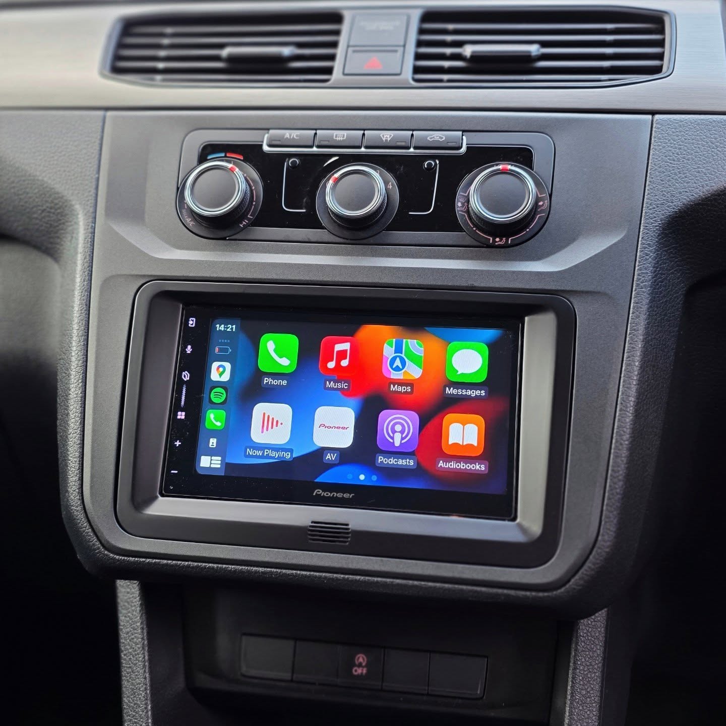 🚗 VW Caddy CarPlay 🍏
This Caddy was treated to a new PioneerSPH-DA77 with snappy touchscreen display, DAB radio, Wireless Apple CarPlay, Wireless Android Auto, Bluetooth and more.
We installed an interface to retain the OEM steering wheel controls and OPS (Optical Parking Sensors), the OEM DAB antenna was also utilised.
A slick, fast, easy connection to access a world of features including Waze, Apple Maps, Google Maps, Spotify, Audible, PodCasts, Calender, Weather, Siri, Google Assistant and more.
Whilst there we coded in the Digital Speedo which shows your exact speed on the display in the instrument cluster. Making it super easy to quickly read your current speed accurately.
All completed at the customer's address for their convenience.
🌐 www.winntech.co.uk
📧 info@winntech.co.uk
☎️ 07916-225476 Call/Text/WhatsApp
#WinntechAutomotive #vwcaddycarplay #vanlife #wirelesscarplay #wirelessandroidauto #pioneer #vwcaddylife #Herefordshire