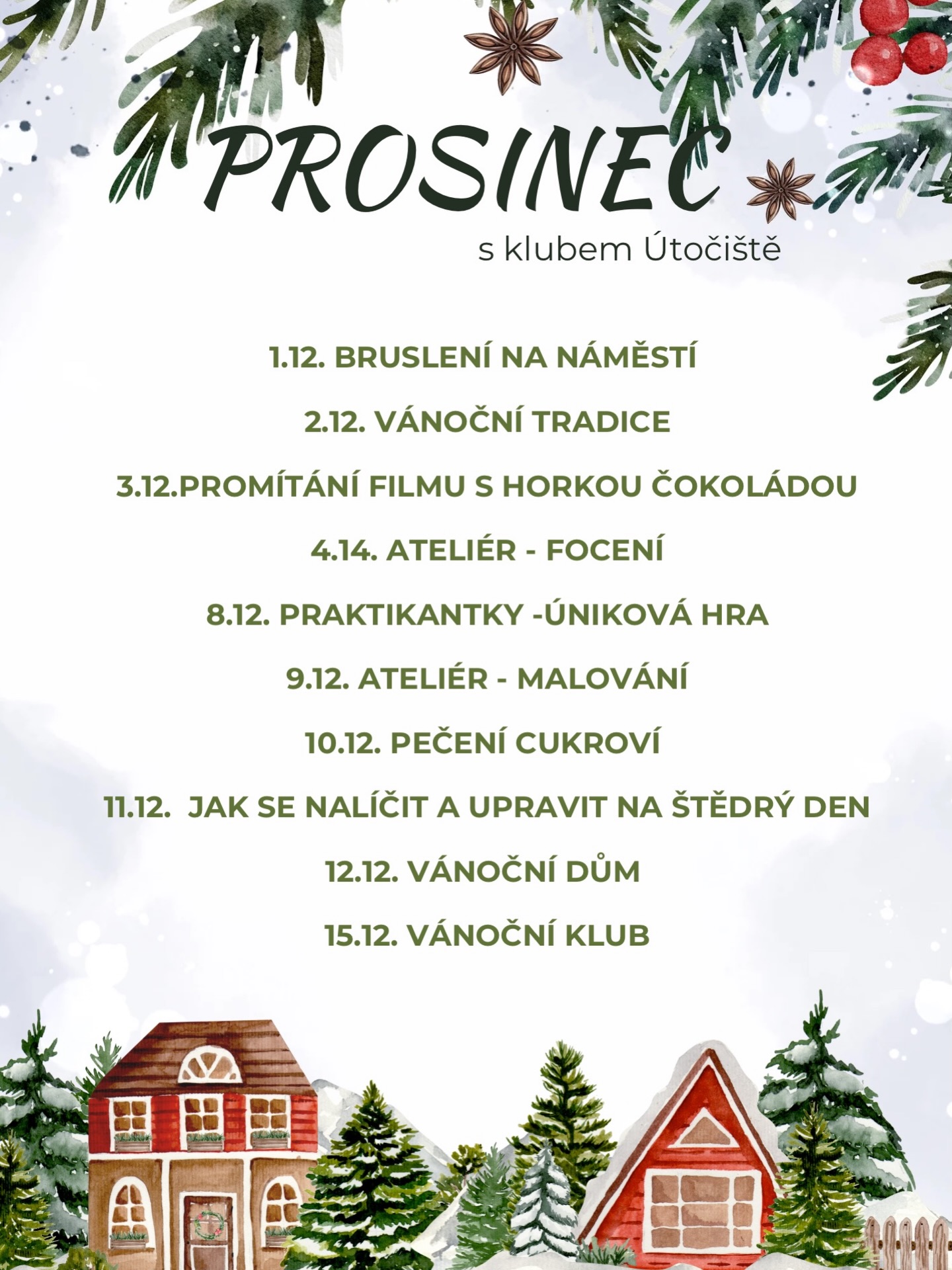 Co nás čeká v klubu 🎄