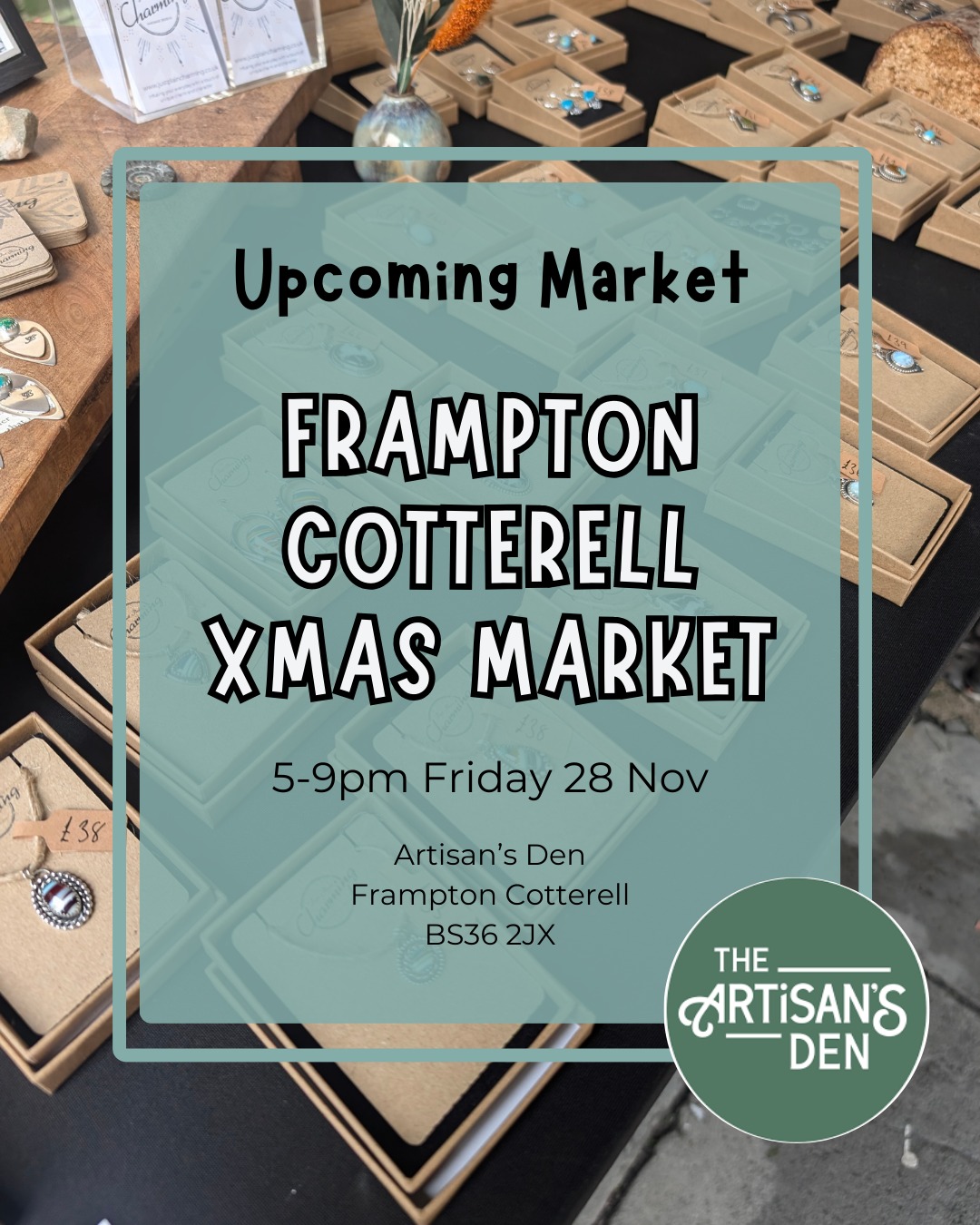 Can't quite get much more local than this market at @theartisansdenshop
In the next town to mine and only a 5 minute drive from my house it's a perfect location to provide goodies for my local community. It's going to be a lovely evening market with a wonderful selection of handmade items to browse in a festive setting.
With almost 30 local makers - 24 being residents to The Artisan's Den It's a perfect time to get ahead of your Christmas shopping and get to meet some of you local makers.
Hope to see you there!