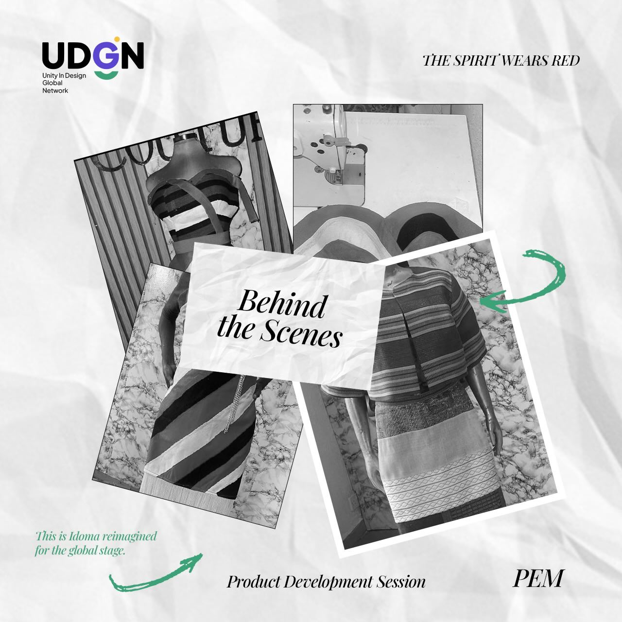 Here’s a glimpse behind the scenes of how Ene shapes heritage into haute craft inside UDGN.
Every product development session for “The Spirit Wears Red” is intentionally designed to help her translate culture into contemporary storytelling from research and sketching to fabric studies, fittings, and the precise construction that brings each look to life.
“The Spirit Wears Red” reimagines Idoma identity for the global stage, celebrating the sacred symbolism of red a colour of strength, power, and ancestral pride. Ene’s modern interpretation blends bold cultural codes with refined tailoring and movement, honouring her roots while speaking to today’s fashion language.
At UDGN, we don’t just develop collections we nurture culture, confidence, and creative clarity.
#UDGN #TheSpiritWearsRed #PEM #IdomaCulture #BehindTheScenes #CreativeIncubator #MadeInAfrica #FashionEducation