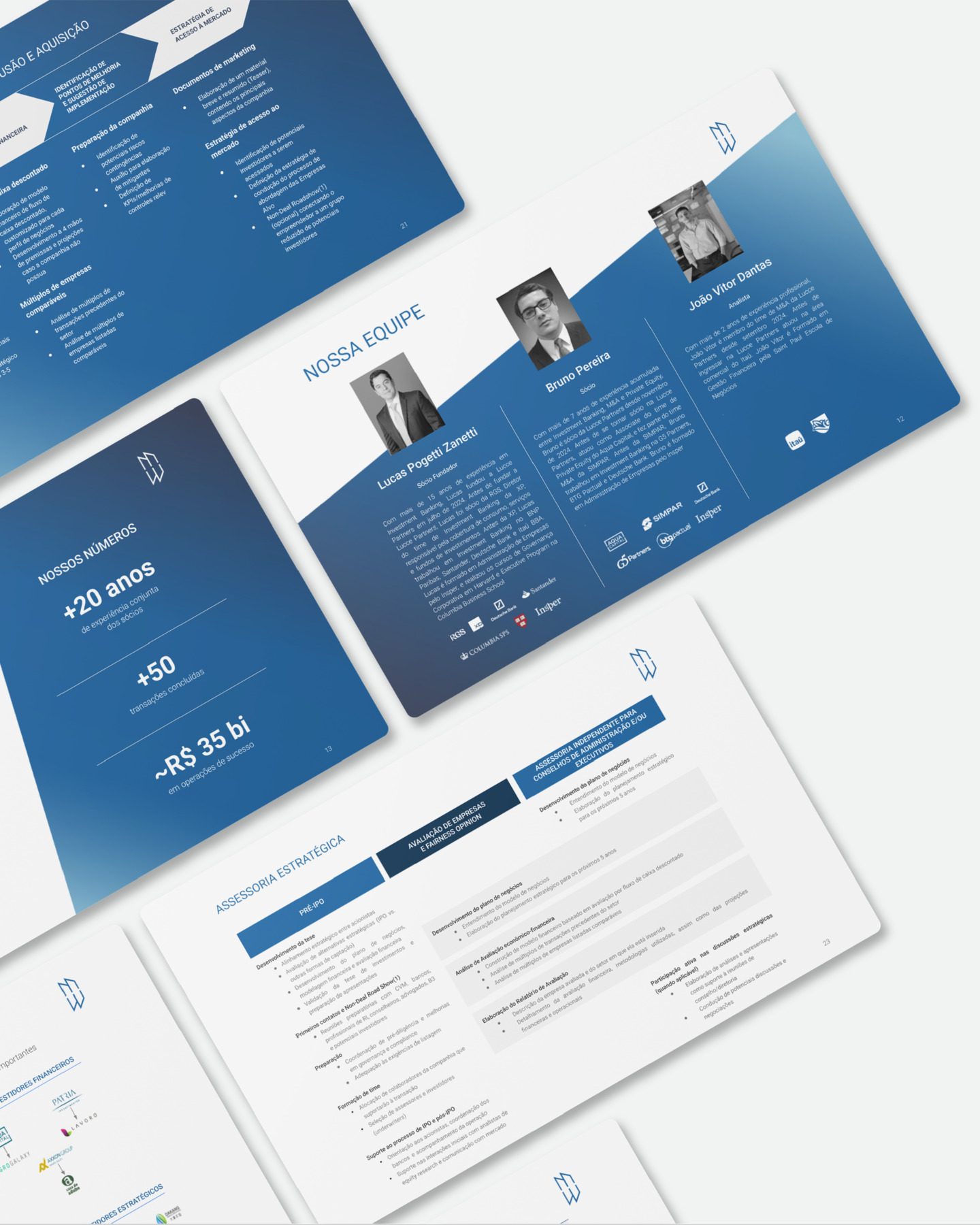 Uma boa apresentação institucional vai muito além dos slides. Ela é uma ferramenta estratégica para contar a história da marca, transmitir credibilidade e criar conexões.
Para a Lucce Partners, criamos uma narrativa que une estratégia e design, traduzindo a essência, os diferenciais e os valores da marca de forma clara, objetiva e envolvente.
O resultado é um material que informa e fortalece a presença da marca diante de clientes e investidores.
Quer transformar a forma como sua empresa se apresenta ao mercado? Fale com a Eólica.
#EolicaBranding #Branding #ApresentaçãoInstitucional #DesignEstratégico #PosicionamentoDeMarca #ComunicaçãoEstratégica #ConsultoriaDeBranding #StorytellingDeMarca