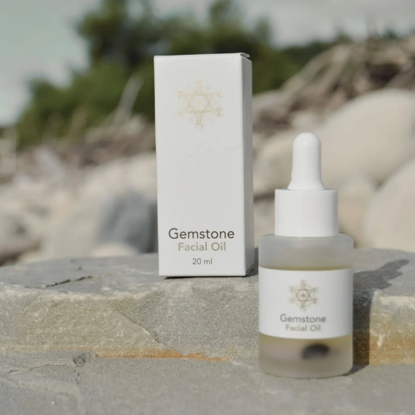 Aceite Facial de Ormus con piedras preciosas