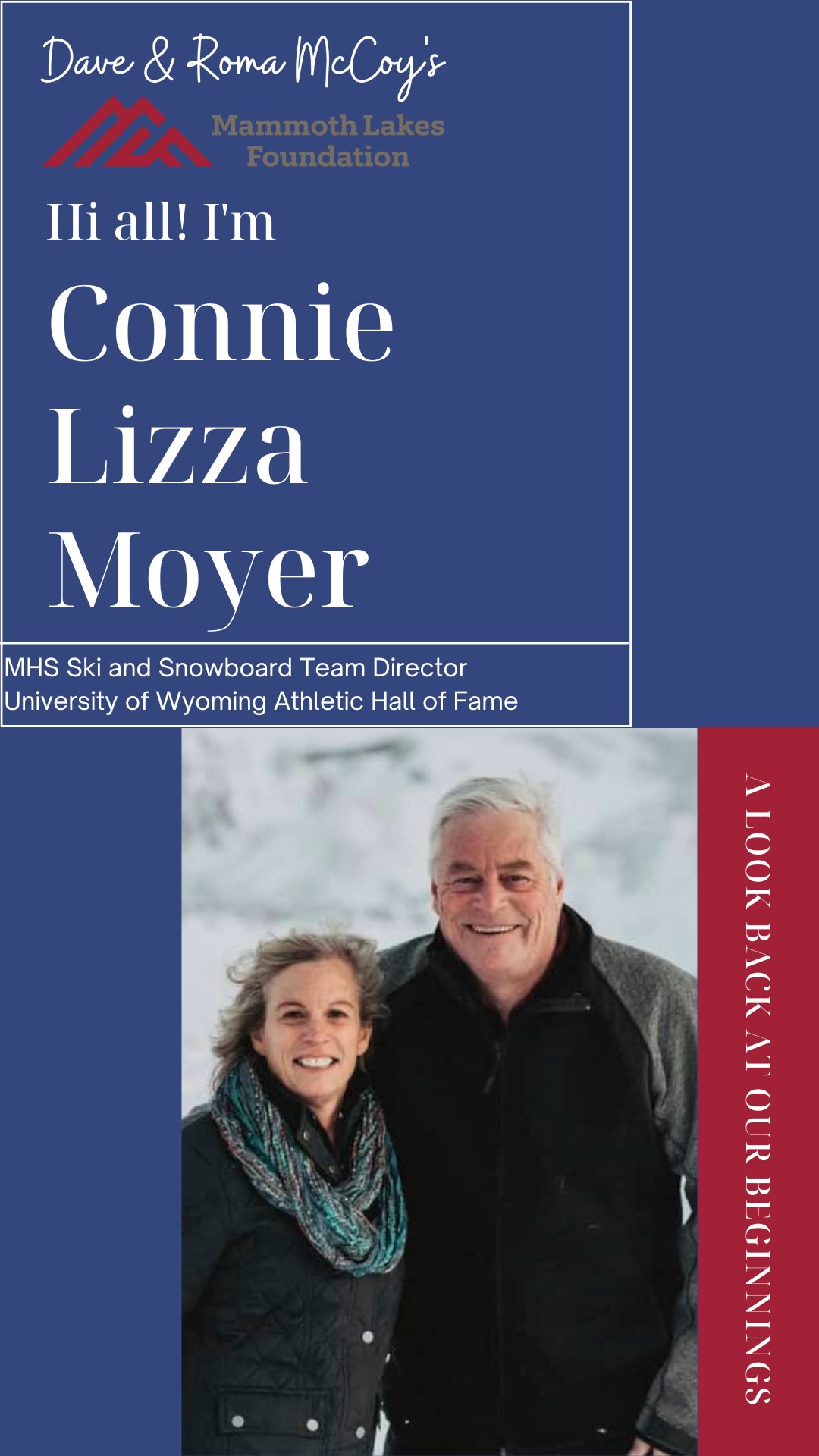 On this Giving Tuesday, we’re reflecting with deep gratitude on the remarkable community that continues to grow here at the Mammoth Lakes Foundation—a community made possible by the generosity of people like you. From the beginning, Dave and Roma McCoy believed that giving was not just an act, but a way of living. Their legacy of building opportunity, fostering connection, and investing in the future of the Eastern Sierra continues to guide everything we do.
Take a moment to reflect with us and Connie Lizza Moyer on the humble beginnings of the Foundation's journey in bringing a college to Mammoth.
As we honor that legacy on Giving Tuesday, we invite you to join us in continuing the work Dave and Roma began decades ago: opening doors, nurturing potential, and strengthening the fabric of this community through education and the cultural enrichment. A gift of any size today directly supports local students, empowers programming that builds connection, and sustains the promise the McCoy's envisioned for generations to come. ❤If you feel moved to give, donations can be made online at http://weblink.donorperfect.com/mlf