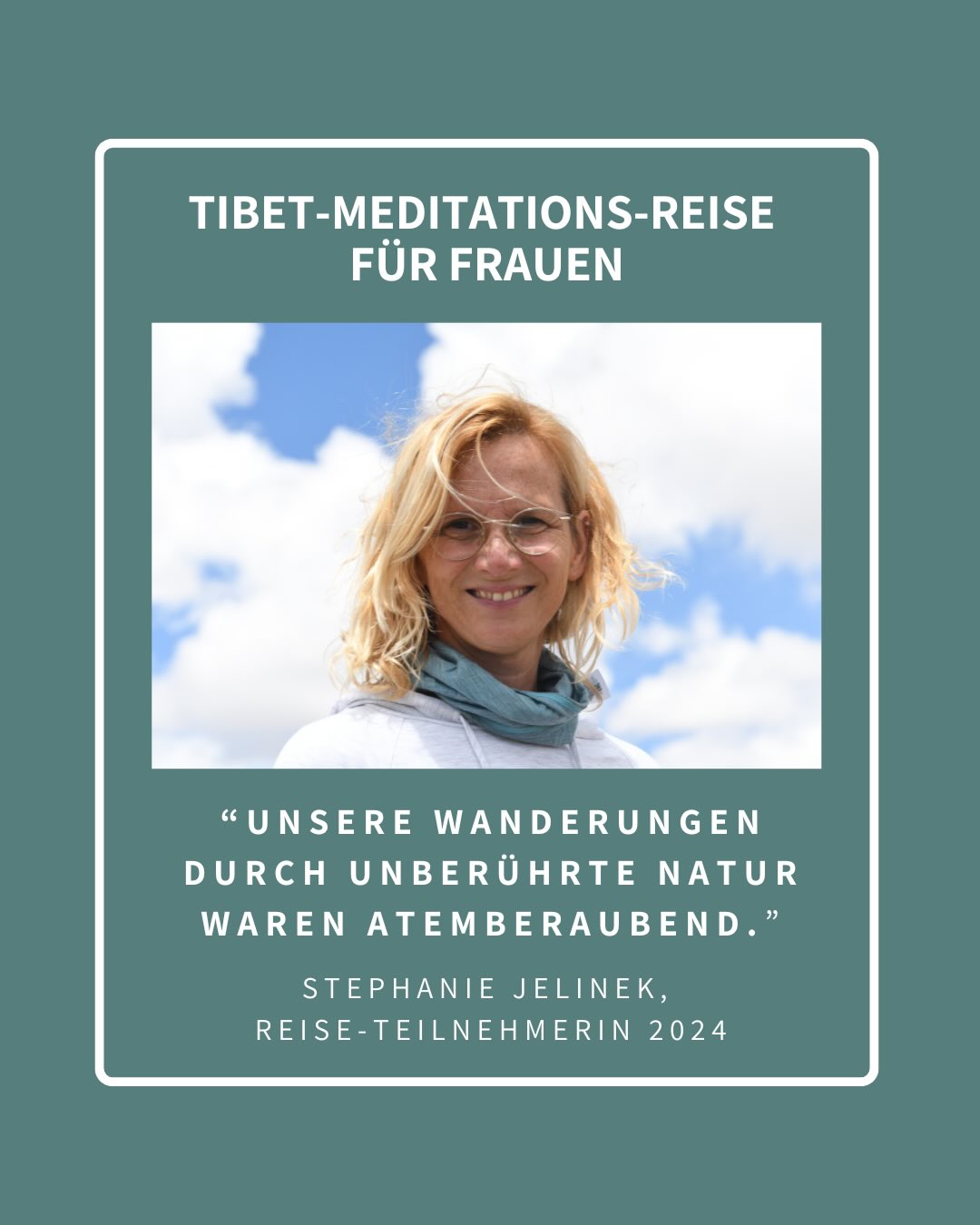 🏞️DIE TIBETISCHE NATUR IST WIRKLICH EINE WUCHT!
Stahlblaue Seen. Ockerfarbene Berge. Unendliche Weite.
🤩„ATEMBERAUBEND!“
so hat es Stephi formuliert.
🌊DAS SEIN AM UNBERÜHRTEN YAMDROK SEE,
das Wandern über sanfte Wiesen und zackige Felsen – da war Stephi auf unserer Tibet-Reise in ihrem Element.
💕LIEBEVOLLE MENSCHEN,
eine von Mitgefühl geprägte Kultur. Davon liess sich Stephi als wunderbar weltoffener Mensch berühren.
🧘VERBINDENDE MEDITATIONEN.
Nicht nur auf diese eindrucksvolle äussere Reise hat sich Stephi eingelassen – sondern auch auf eine innere Reise, getragen von unseren gemeinsamen Meditationen und unserer wundervollen Frauen-Gruppe.
❤️DAS FREUT MICH VON GANZEM HERZEN.
Einfach schön, dass du dabei warst, liebe Stephi – und unsere Gruppe mit deiner humorvoll-geselligen Art bereichert hast.
😍VERBUNDENHEIT MIT DER NATUR UND MENSCHEN
Genau das möchte ich den Teilnehmerinnen meiner Tibet-Reisen ermöglichen. Und sie in ihren Erfahrungen vor Ort mit Meditationen und achtsamem Austausch im Kreis der Frauen begleiten.
☀️MÖCHTEST AUCH DU IN UNBERÜHRTER NATUR WANDERN?
Dann komme im Mai 2026 mit aufs Dach der Welt. Auf unserer Tibet-Meditationsreise für Frauen besuchen wir heilige Kulturstätten, wandern am Yamdrok See und tauchen in der Meditation ein in Stille.
💚WELCHE FLECKEN ERDE AUF DIESER WELT RAUBEN DIR DEN ATEM?
Ich freu mich, mehr dazu zu erfahren in den Kommentaren.
💌P.S.: ONLINE-INFO-ANLASS AM 1. DEZ. 2025 UM 19.00 Uhr.
Gerne anmelden via DM.
Ich freu‘ mich auf dich.💕
#tibet #naturverbunden #spirituellereise #frauenpower❤️
#herzkraft #himalayanjourney #frauenreisen #achtsamkeitindernatur #meditationsreise
TIBET
HIMALAYA
NATUR
FÜNF ELEMENTE
ACHTSAMKEITSREISE
SPIRITUELLLE REISE
KULTURREISE
MEDITATIONSREISE
YOGAREISE
WANDERREISE
LU JONG
STILLE
TRANSFORMATION