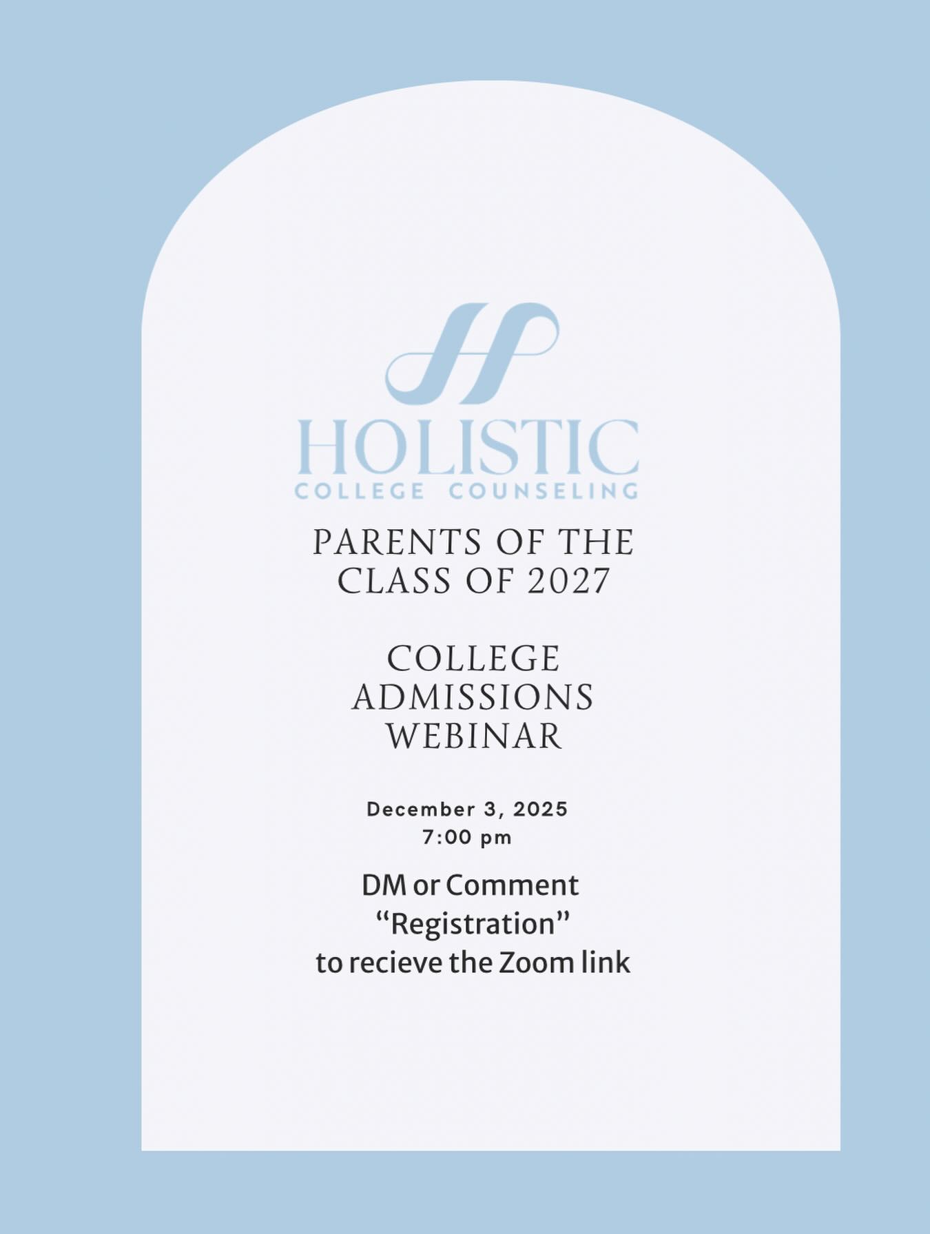 Don’t miss this opportunity to learn about the college admissions, landscape. Join me to get expert tips and have your questions answered.
DM or comment 'registration' to secure your spot and share with fellow Class of 2027 parents!