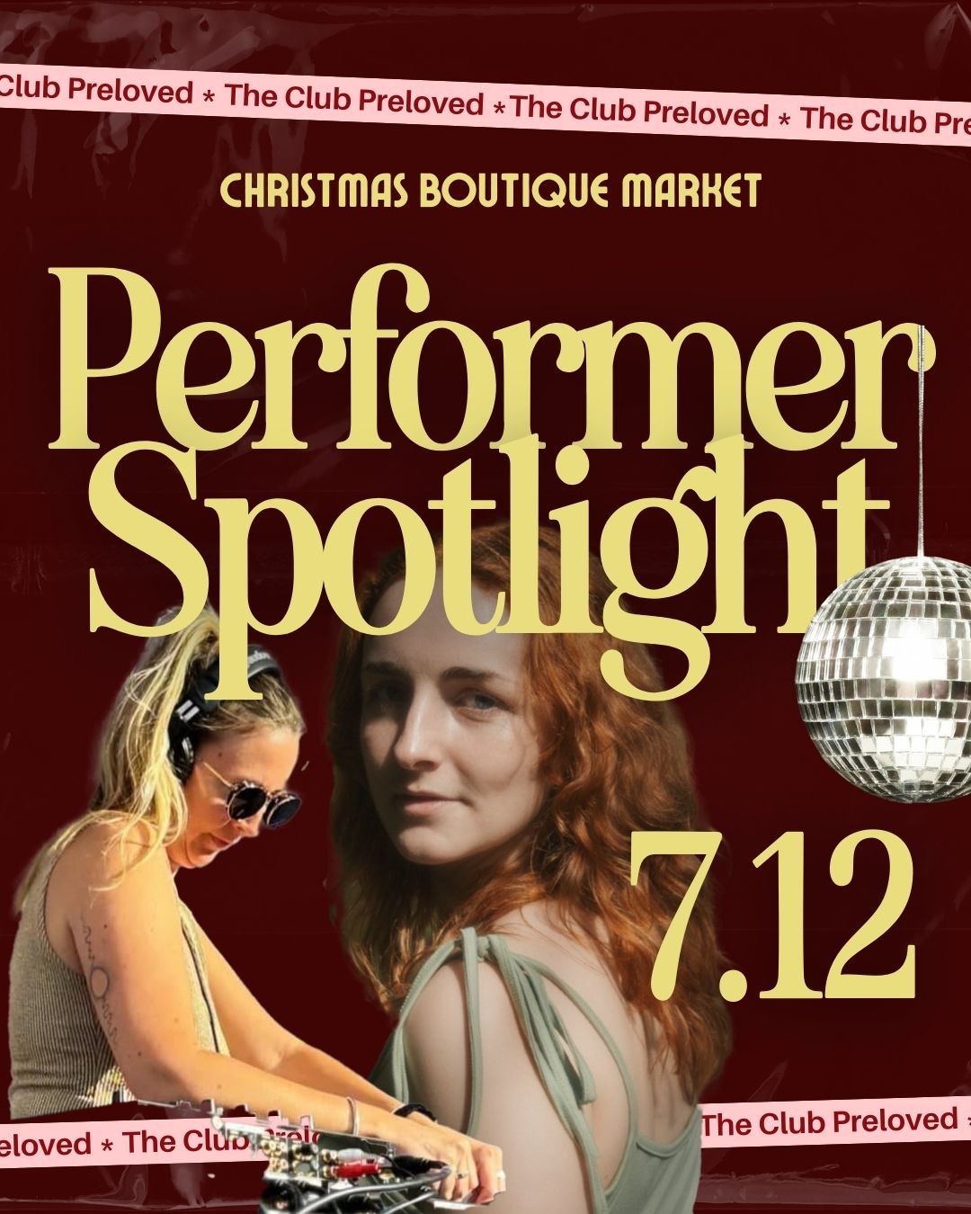 🪩 PERFORMER SPOTLIGHT | 3 DAYS TO GO!!!
Okay guys… the CHRISTMAS VIBES are about to hit different this Sunday. Because not only do we have the most incredible lineup of sellers…
We also have TWO insane local performers bringing the ✨magic✨ all afternoon.
@saff.juno — LIVE ACOUSTIC SET (45 mins)
Opening our Christmas market with pure goosebumps energy.
Expect soulful vocals, stripped-back acoustic covers, dreamy originals, and that warm, nostalgic sound that makes you want to grab a hot chocolate and sway.
A voice that fills the whole room. A total upcoming star.
And the PERFECT way to kick off the day. ✨🎶
@milliemonday_dj — DJ SET TO SET THE VIBE
Once Saff has melted our hearts, Millie steps in to set the full Club Preloved atmosphere for the rest of the day.
Think chilled beats, groove-led edits, feel-good house, classy festive energy, and the smoothest transitions.
She knows exactly how to read a room, lift a crowd and make the space feel alive.
The vibe? IMMACULATE. Every. Time. 🤌🏼✨
With these two, the energy on Sunday is going to be OUT OF THIS WORLD.
Shopping, community, festive feels, music… the full experience.
Wrapped up the Club Preloved way. 🤍
3 DAYS TO GO!!!
📍 Hotel Indigo Exeter
📅 Sunday 7 December
⏰ 1–6pm
FREE ENTRY
Exeter’s most exciting Christmas event.
See you there, my loves. 🎄🪩♻️
TCP x
@visitexeter
@exeter
@in_exeter
@hotelindigoexeter
@dottiesrestaurant