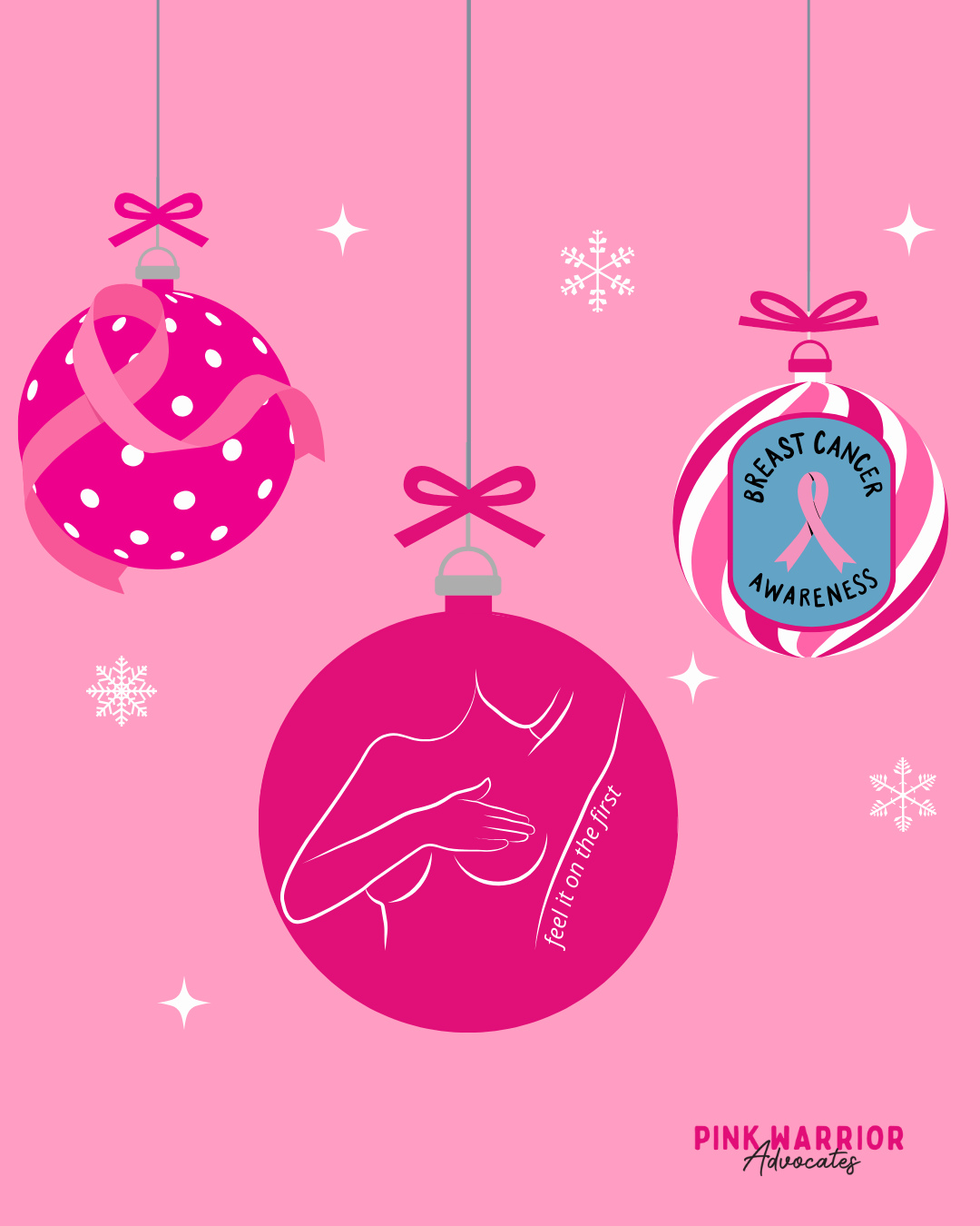 ’Tis the season… or should we say ’TITS the season? 💗🎄
As the holidays get busy, don’t forget to take a moment for your monthly self-exam. Your health matters today and every day.
#FeelItOnTheFirst is your reminder to slow down, breathe, and know your normal. Early detection saves lives, and you deserve to feel confident and informed about your body.
Take care of yourself this December — you’re worth it. 💗✨